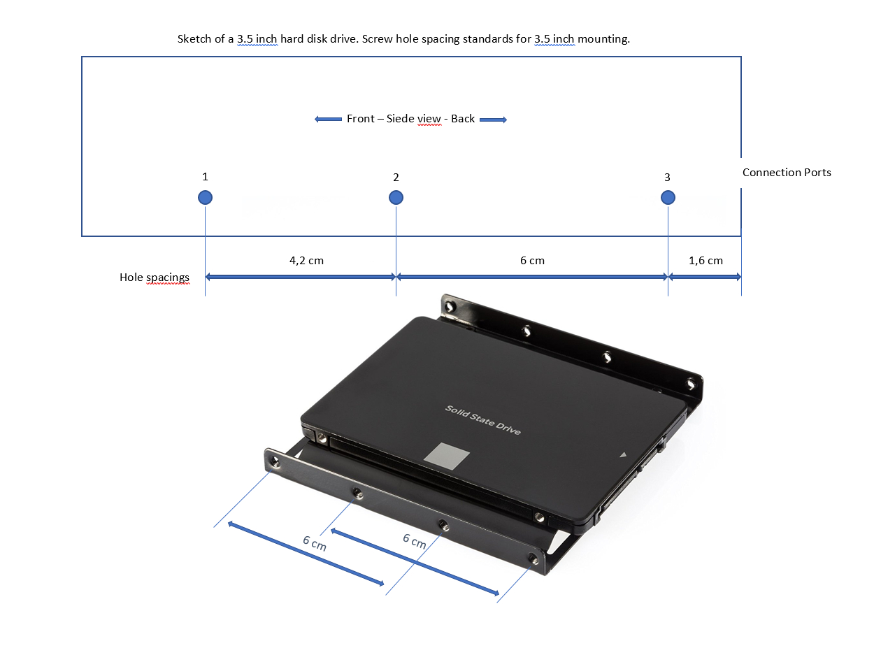 HDD SSD Einbaurahmen für interne 2,5 Zoll Festplatten