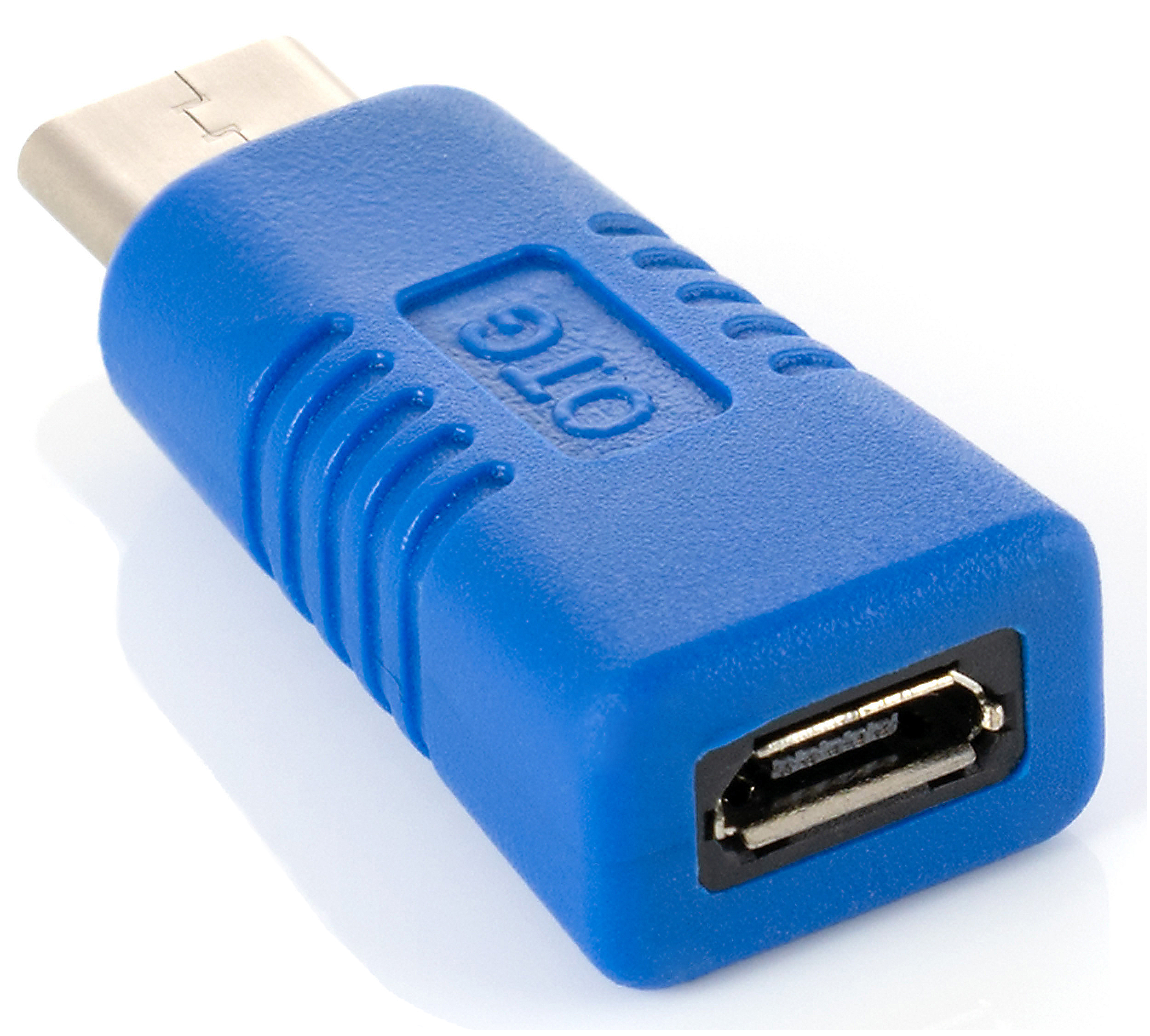 USB-Adapter Typ-C 3.1 Gen1 auf Micro USB Typ-B, Farbe blau