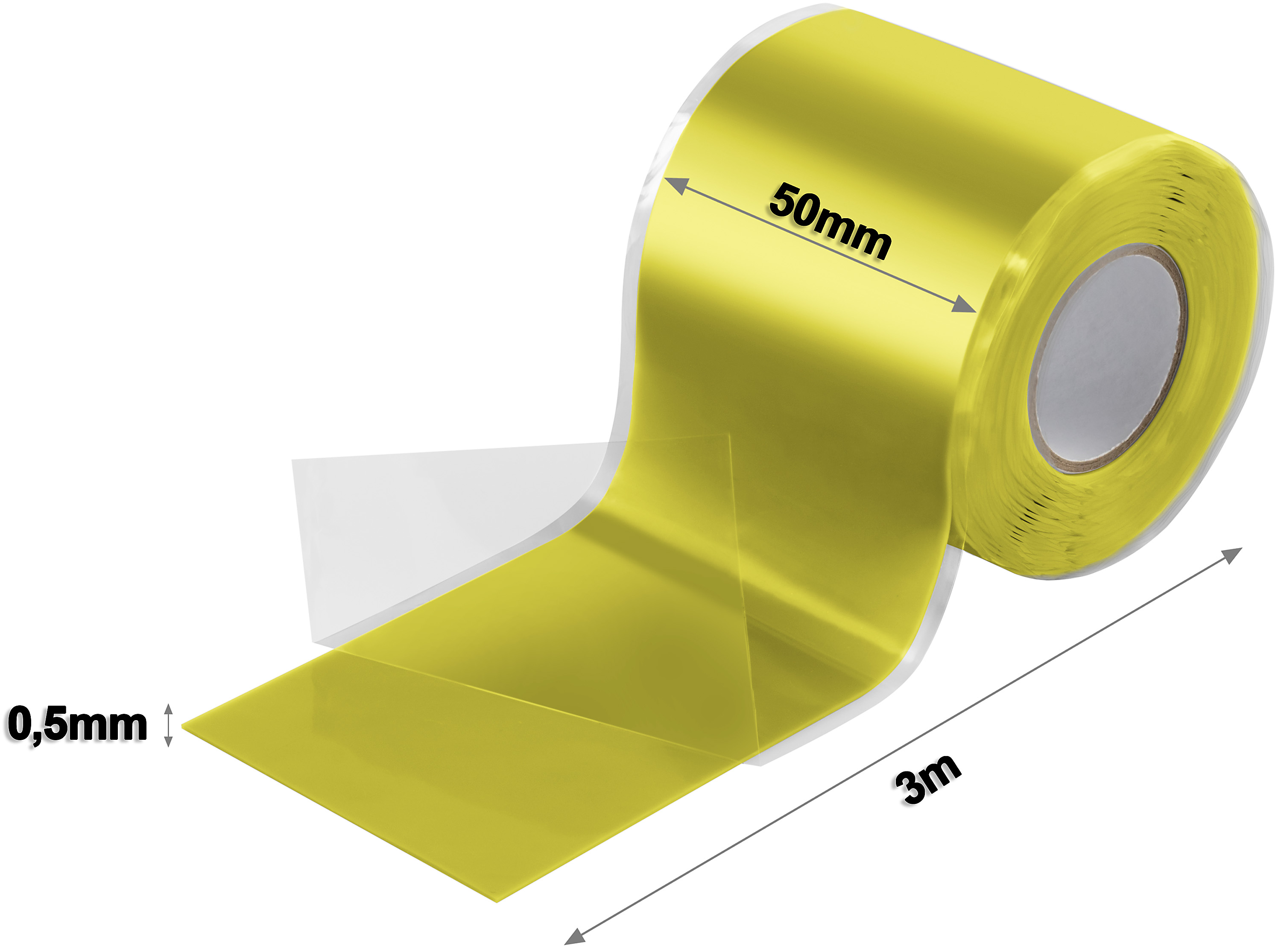 Poppstar selbstverschweißendes Silikonband gelb 3m x 50mm