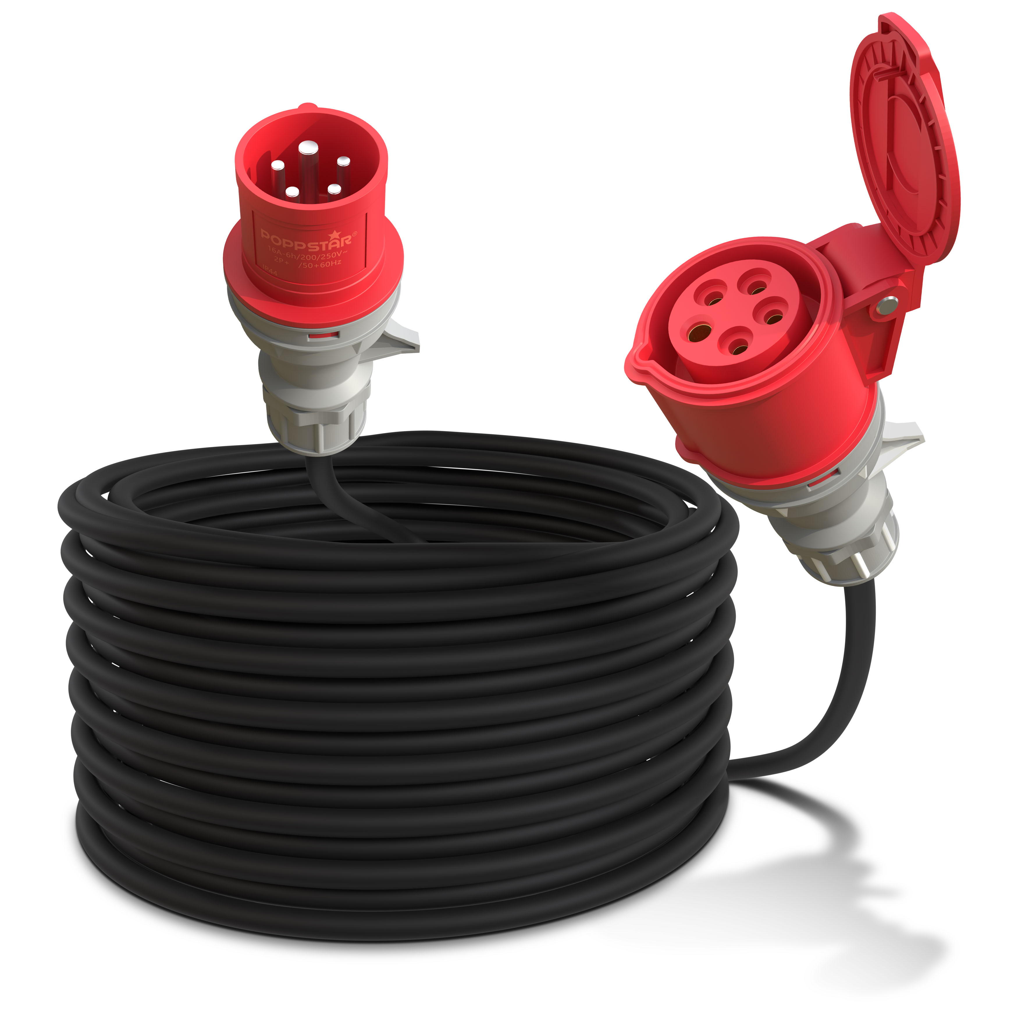 Starkstrom Verlängerungskabel 20m (CEE 16A 5-polig, 400V, IP44)
