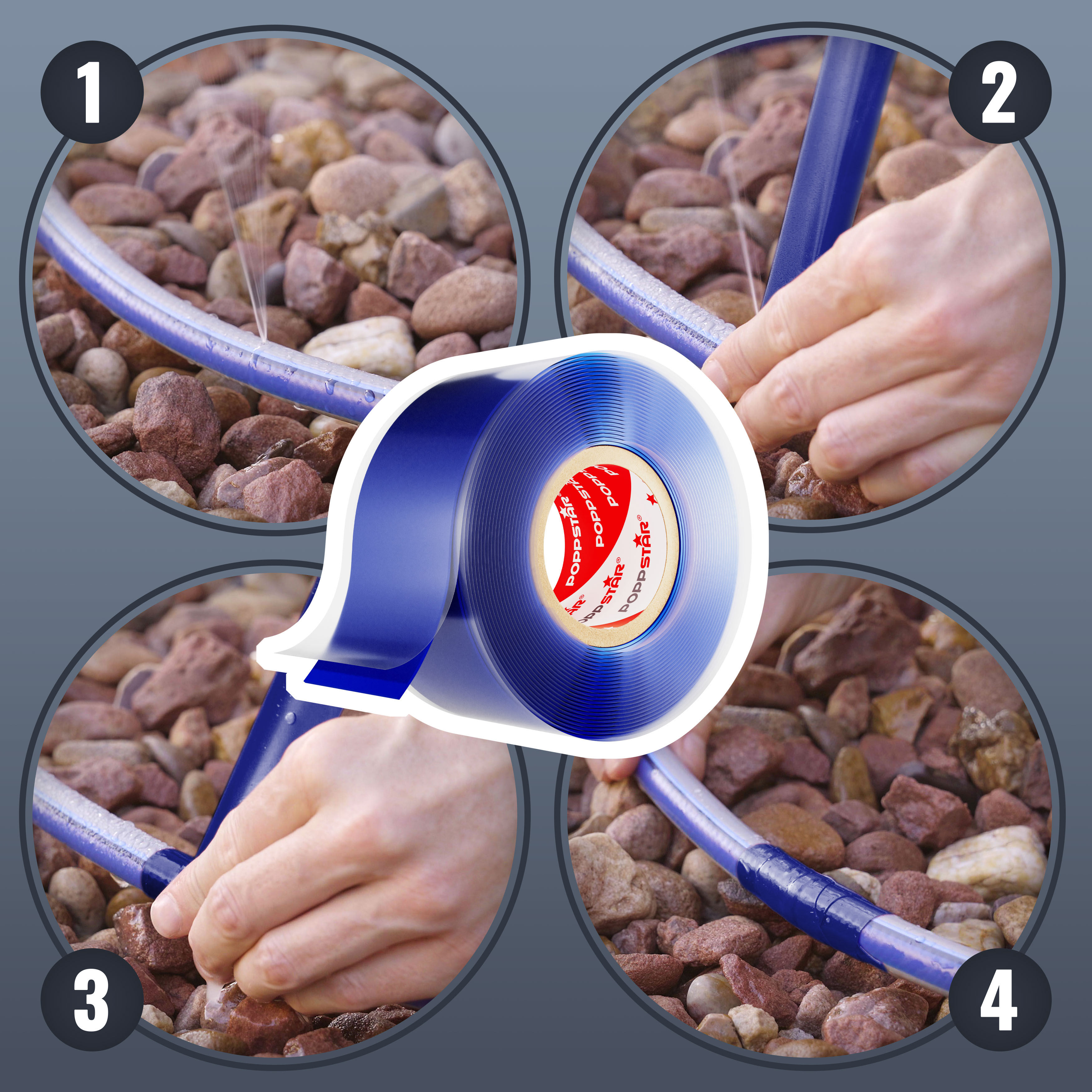 selbstverschweißendes Silikonband blau 3m x 25mm