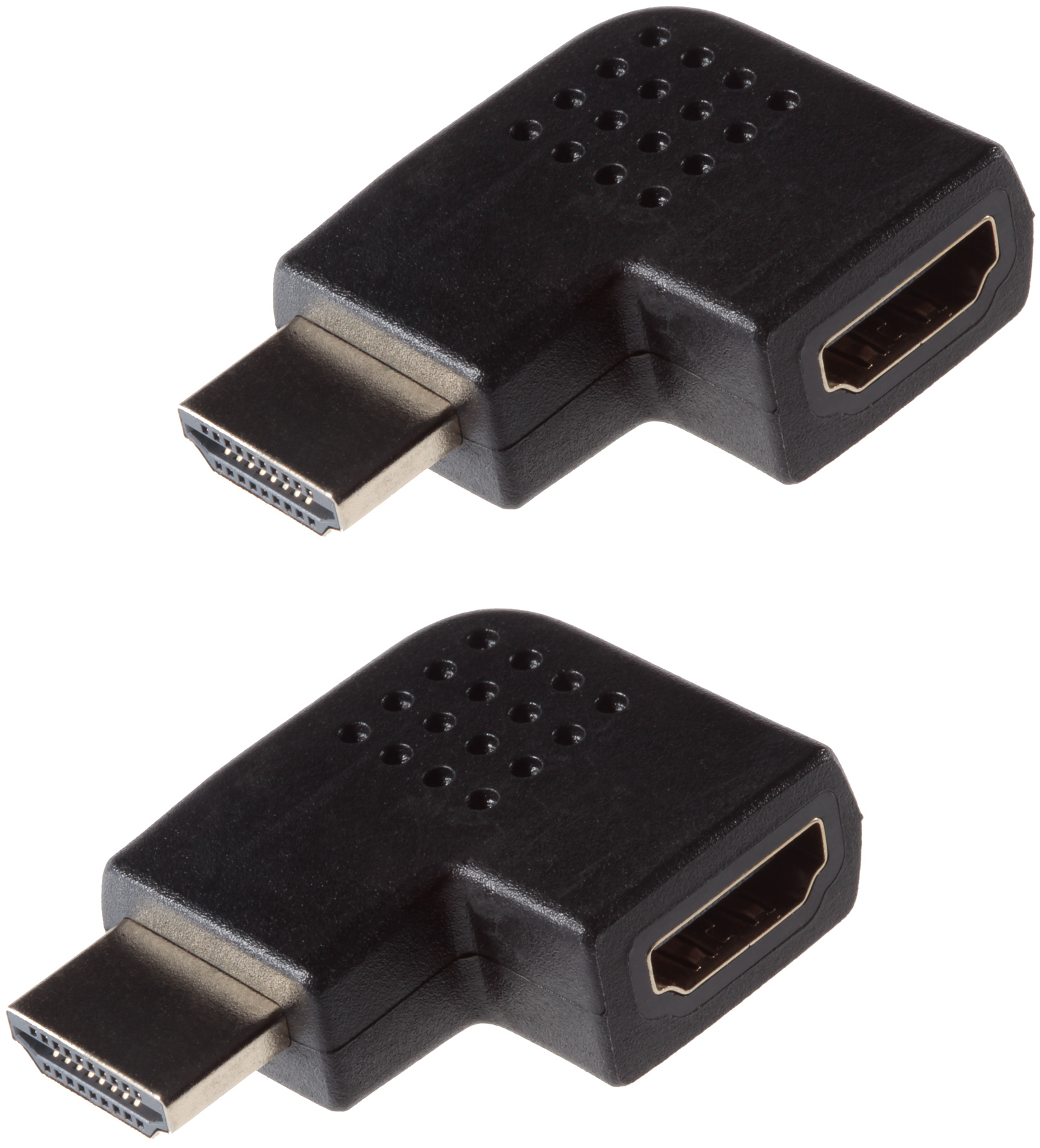 HDMI Winkelstecker 270 ° horizontal, Stecker auf Buchse, schwarz