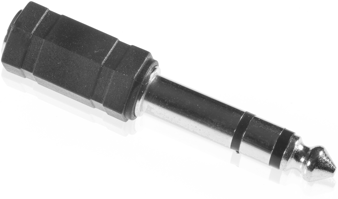 Audio Klinkenadapter (3,5mm Buchse auf 6,3 Stecker), silbern
