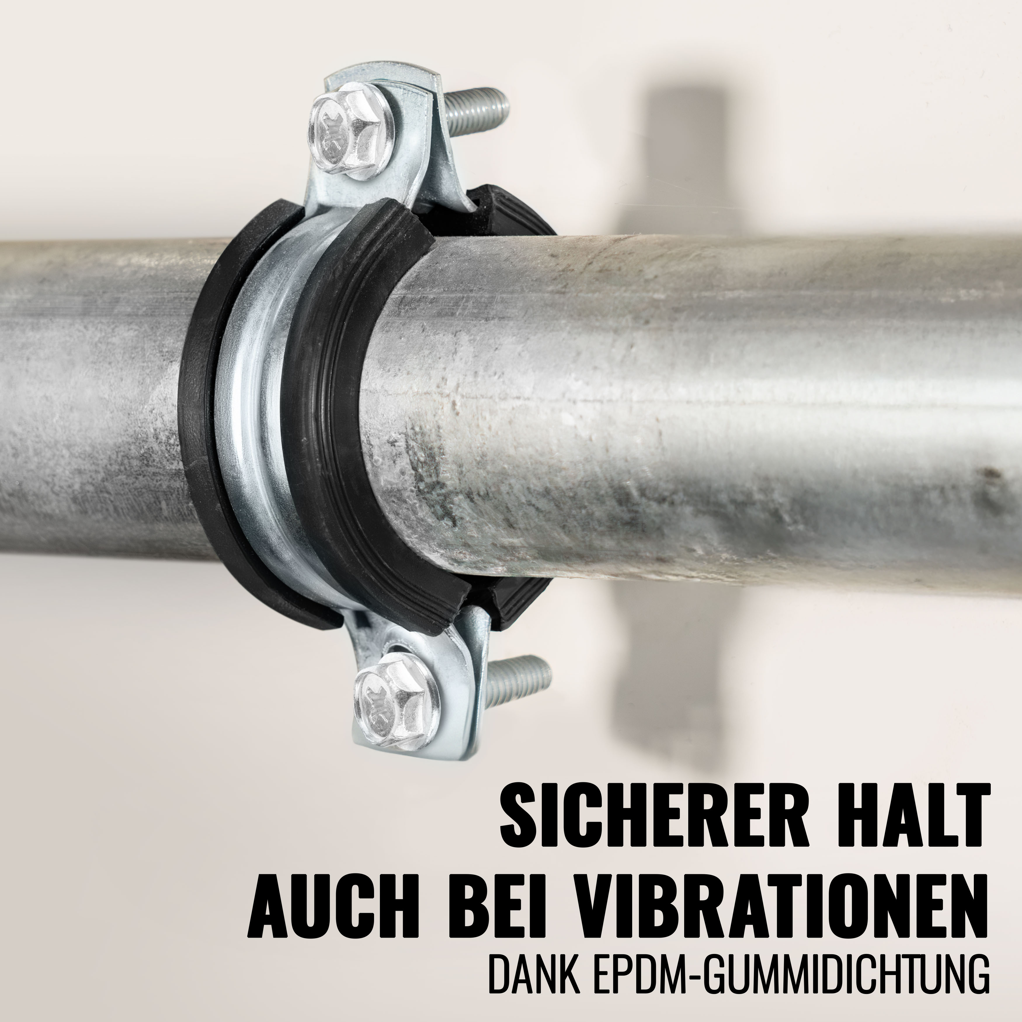 10 Schraubrohrschellen W1 (50-56 mm, Stockschrauben und Dübeln)
