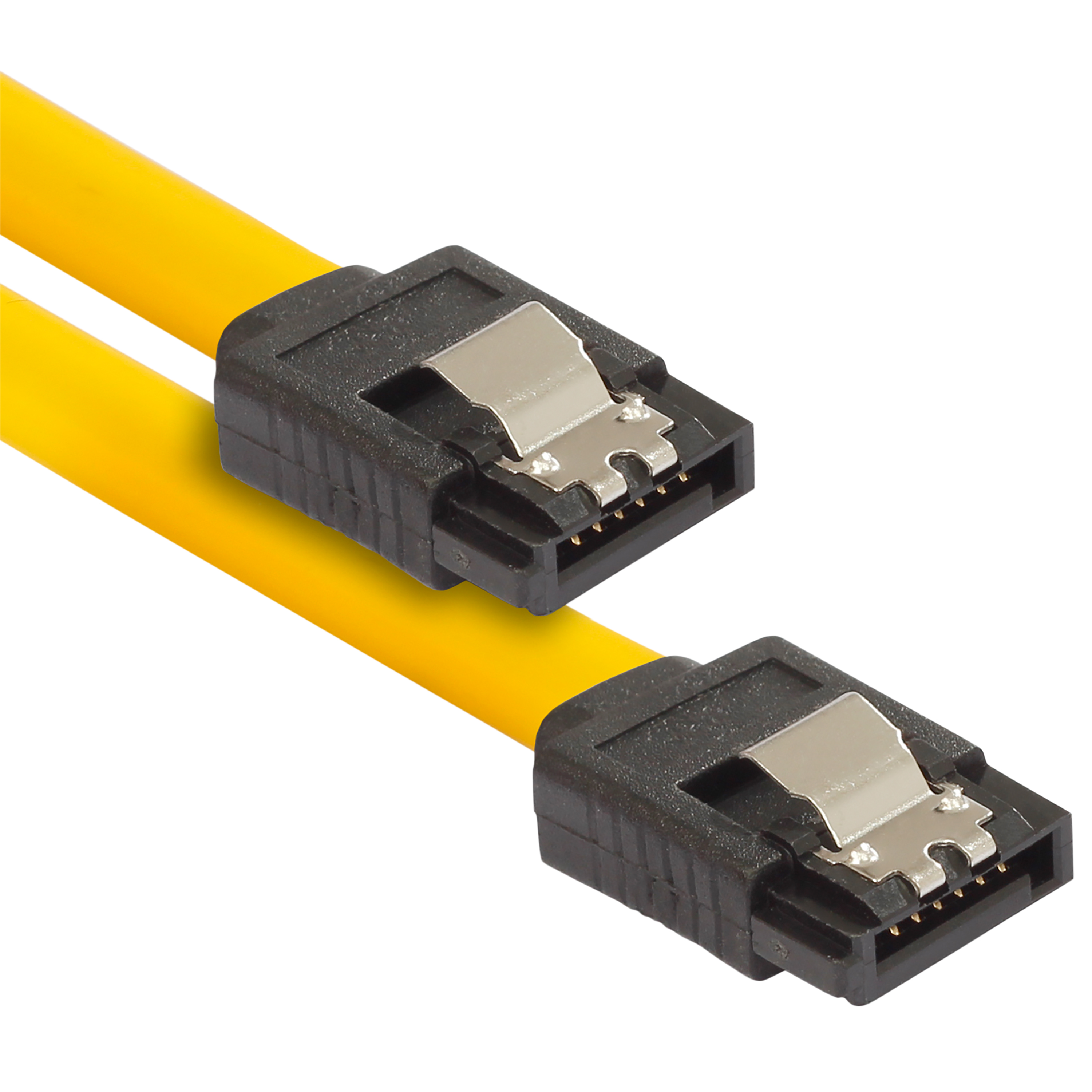 Sata 3 Kabel 0,5m, SSD / HDD gerader Stecker, 3 Stück, gelb