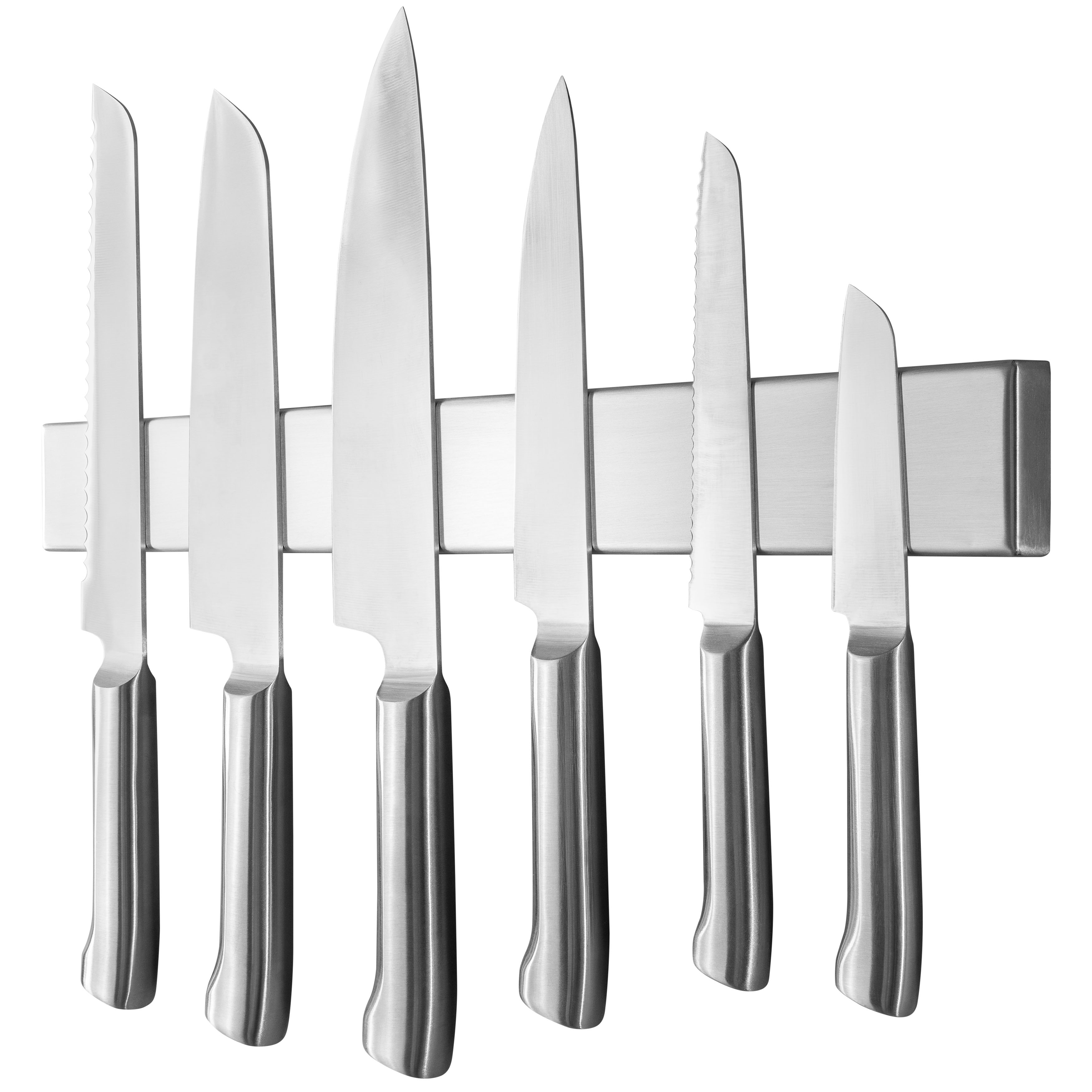Edelstahl Messermagnetleiste 40cm, starker Magnet, selbstklebend