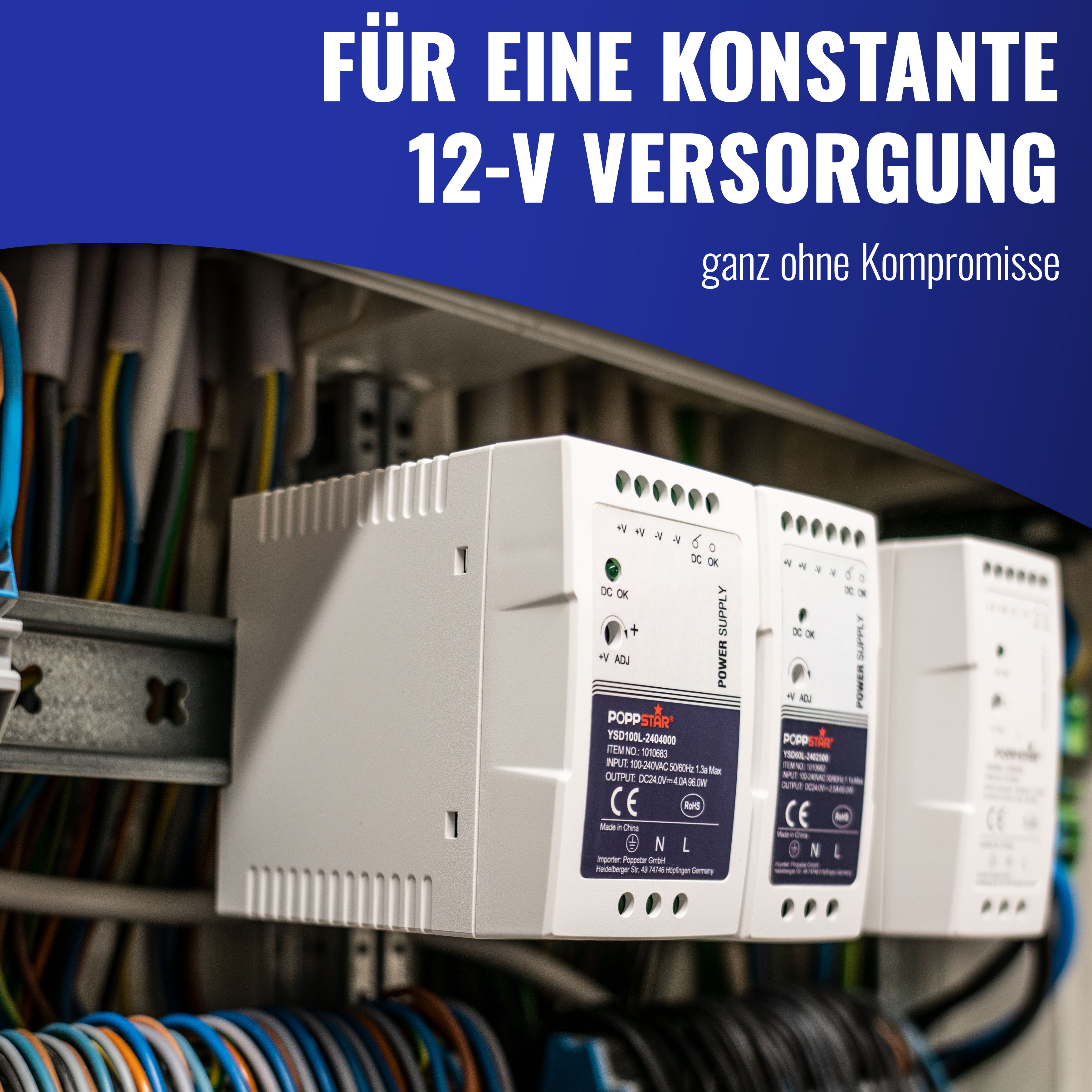Hutschienen-Netzteil 12V DC 5A 60 Watt 40x100x92mm