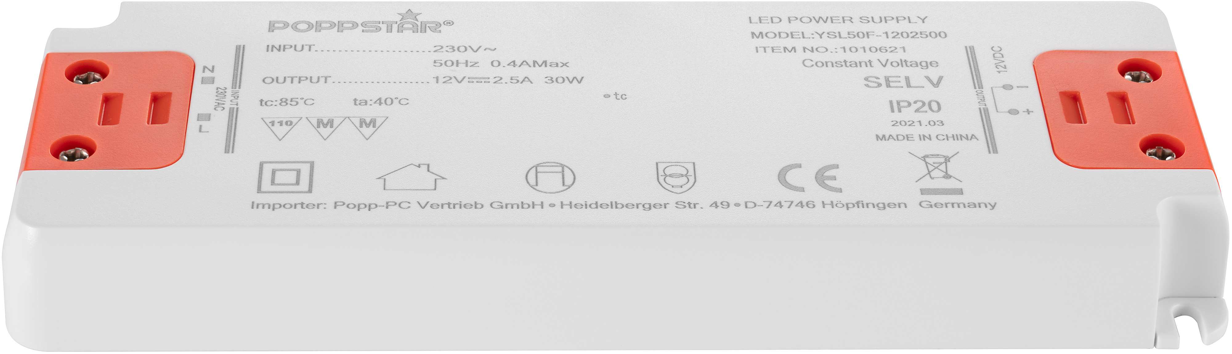 LED Trafo ultra-flach 12V 30 Watt