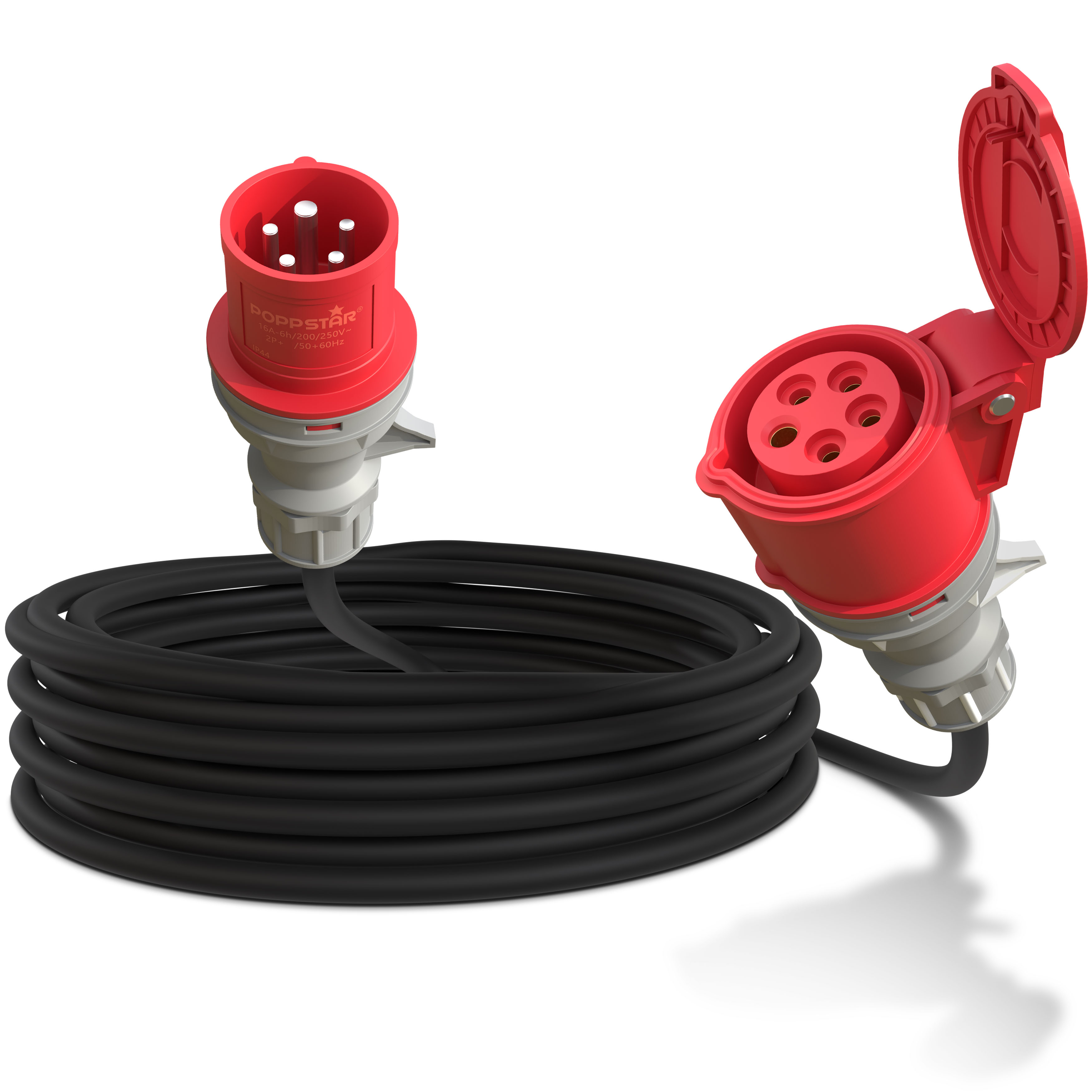 Starkstrom Verlängerungskabel 10m (CEE 16A 5-polig, 400V, IP44)