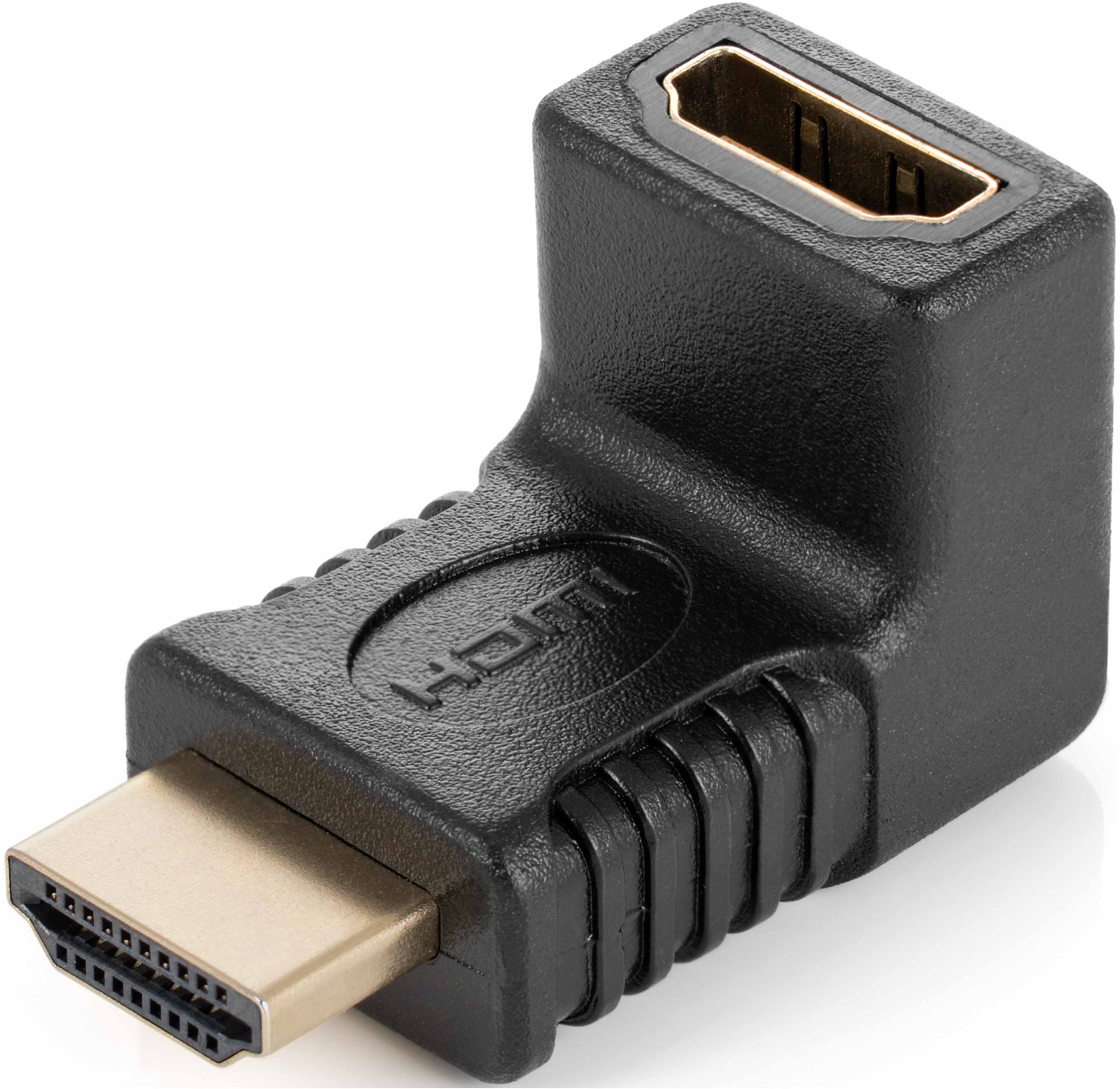 HDMI Winkelstecker Adapter 90° Stecker auf Buchse, schwarz
