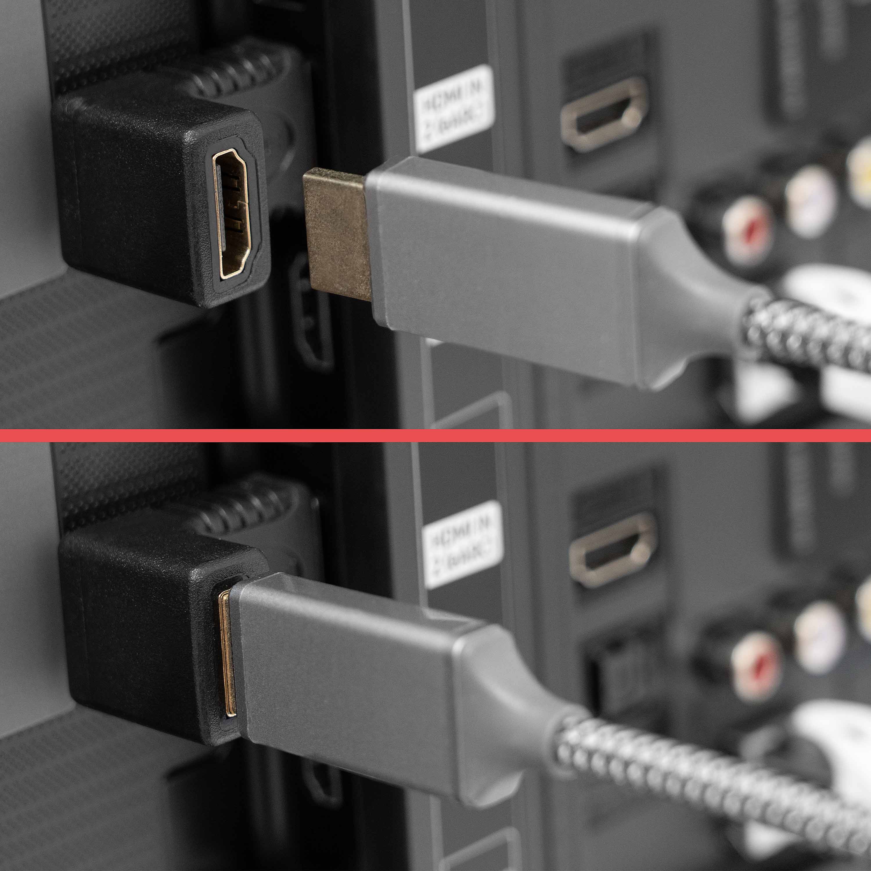 HDMI Winkelstecker Adapter 90° Stecker auf Buchse, schwarz
