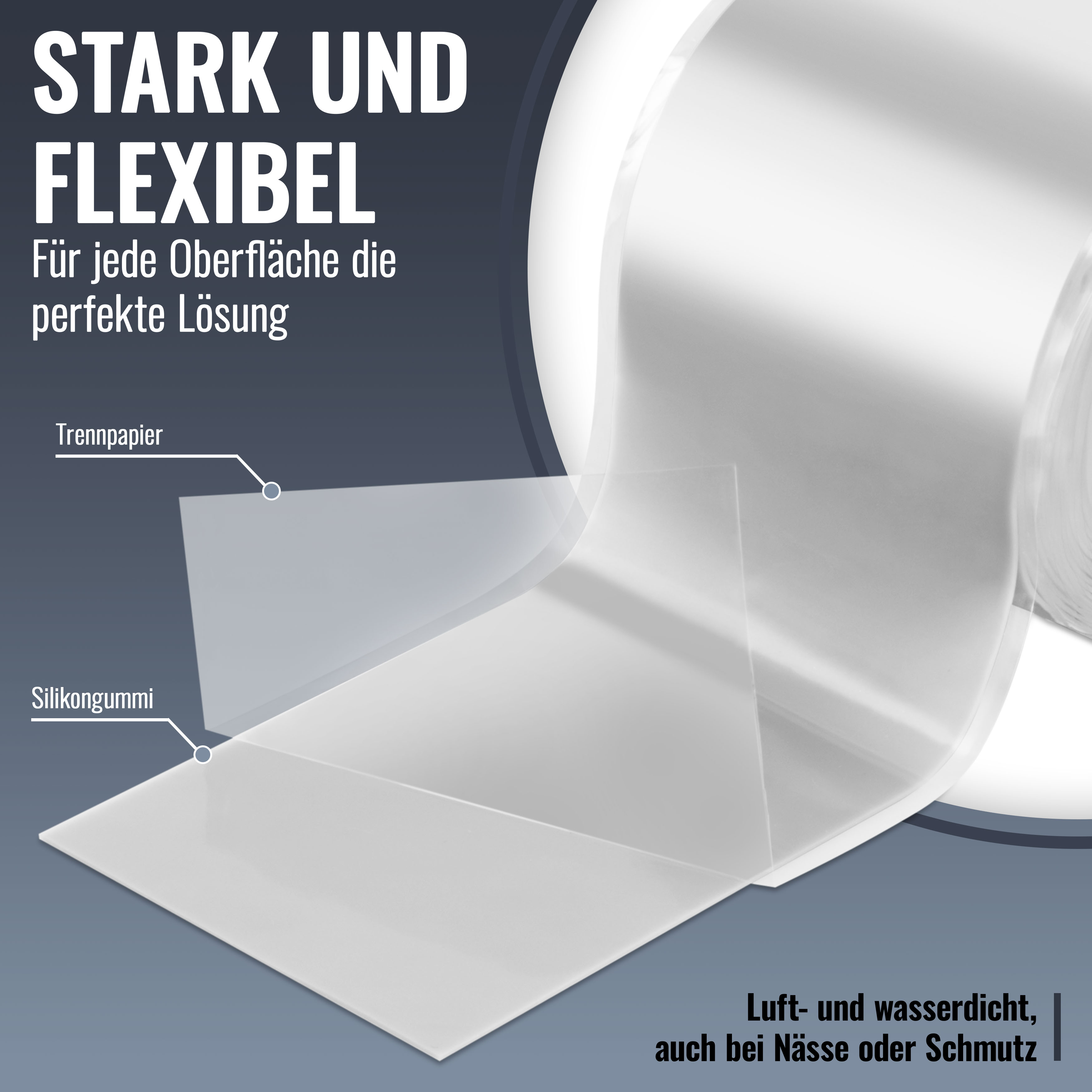 selbstverschweißendes Silikonband weiß 3m x 50mm
