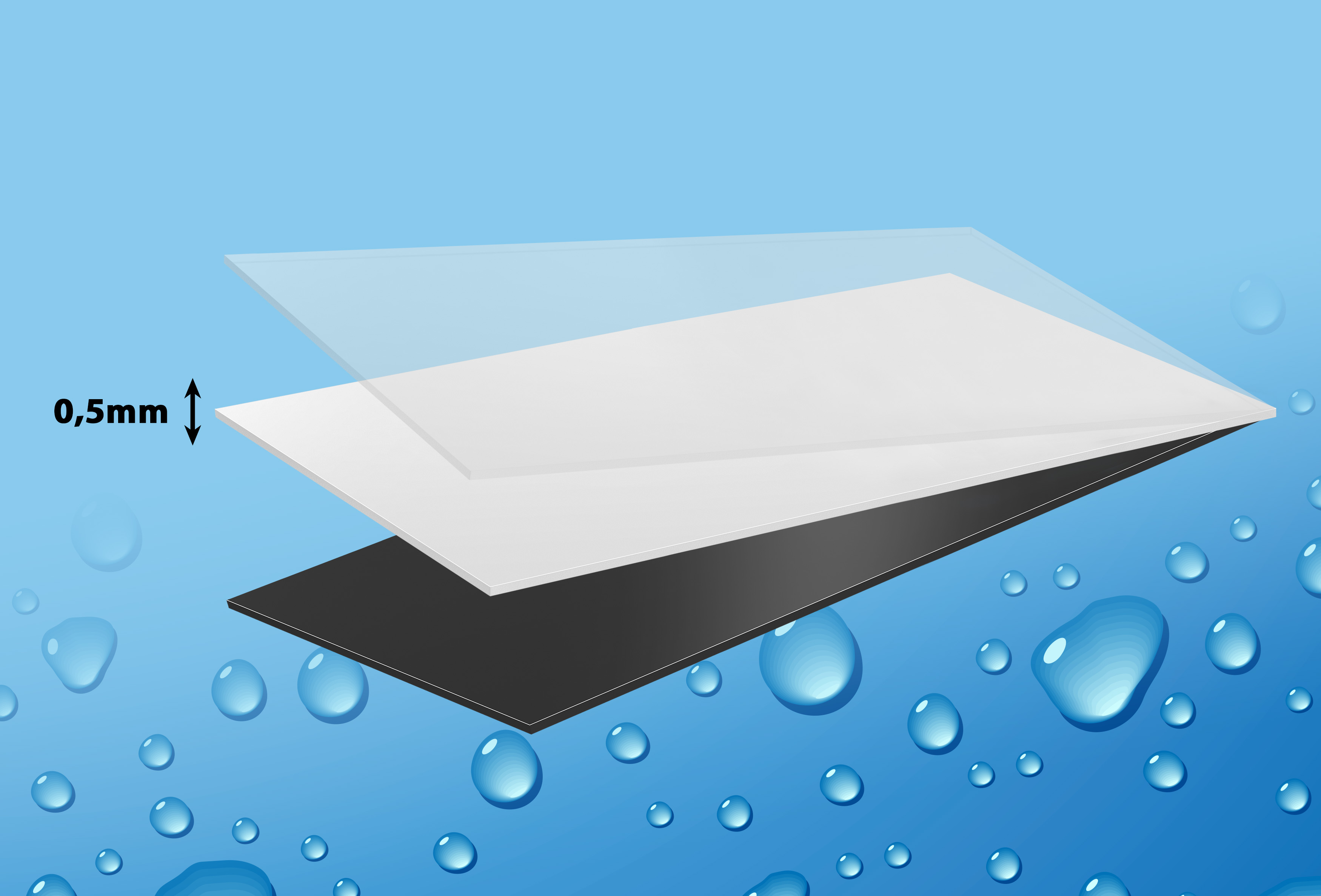Unterwasser-Klebeband wasserdicht 1,5 m x 10 cm, weiß