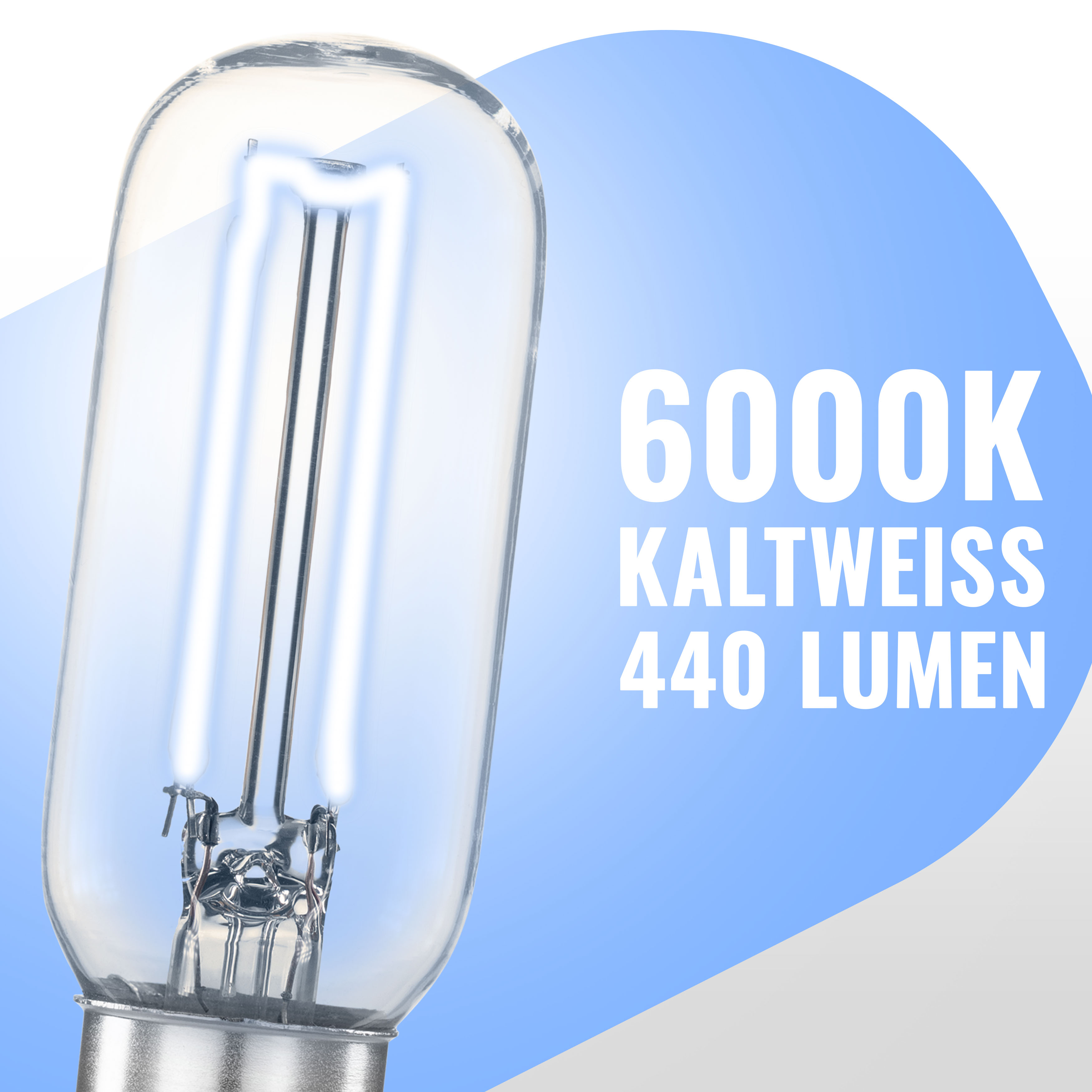 LED Lampen E14 für Dunstabzugshaube 4W 440lm kaltweiß, 2 St.