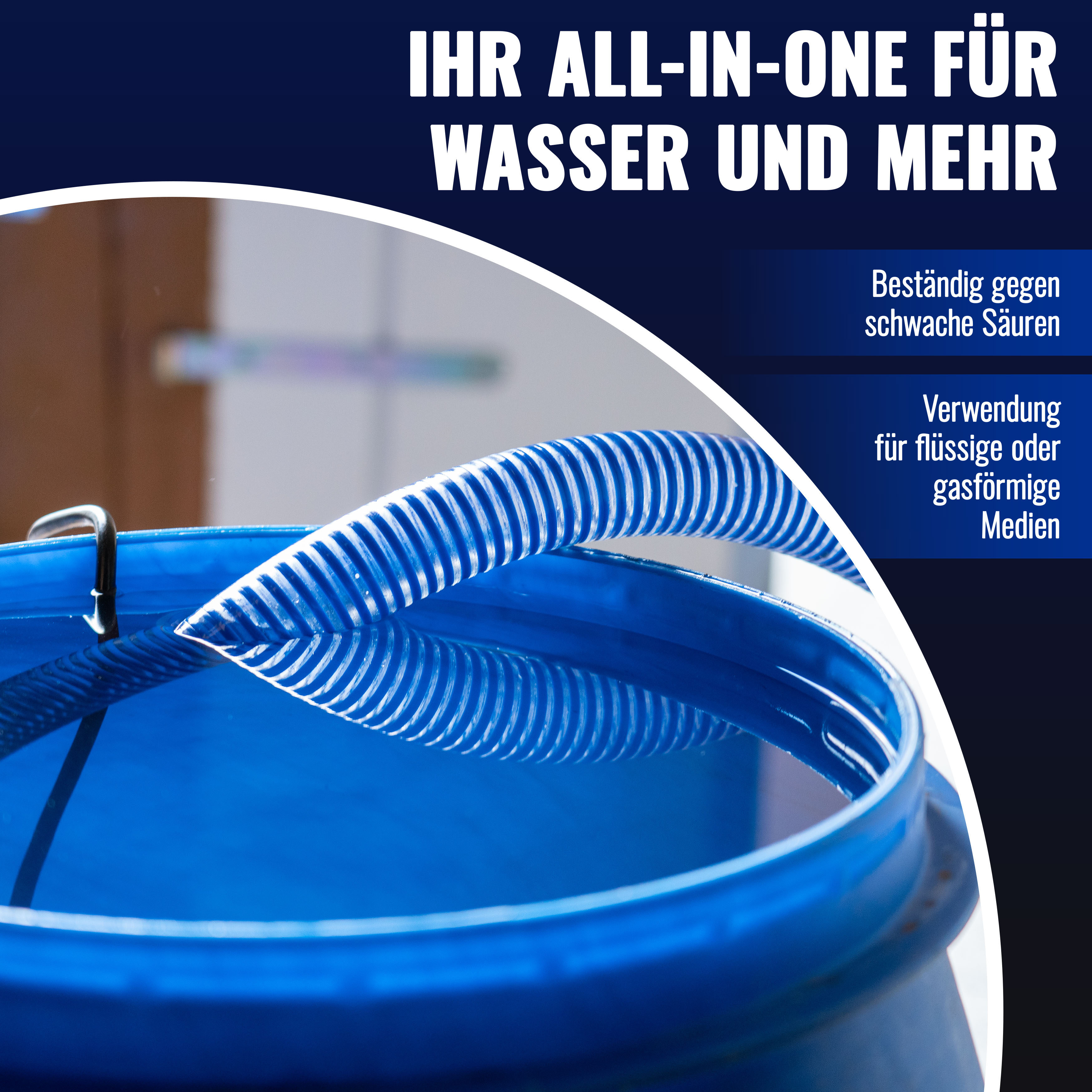 Poppstar PVC Saugschlauch 1 1/4" Spiralschlauch 10m Wasserschlauch ID/AD 32/40mm