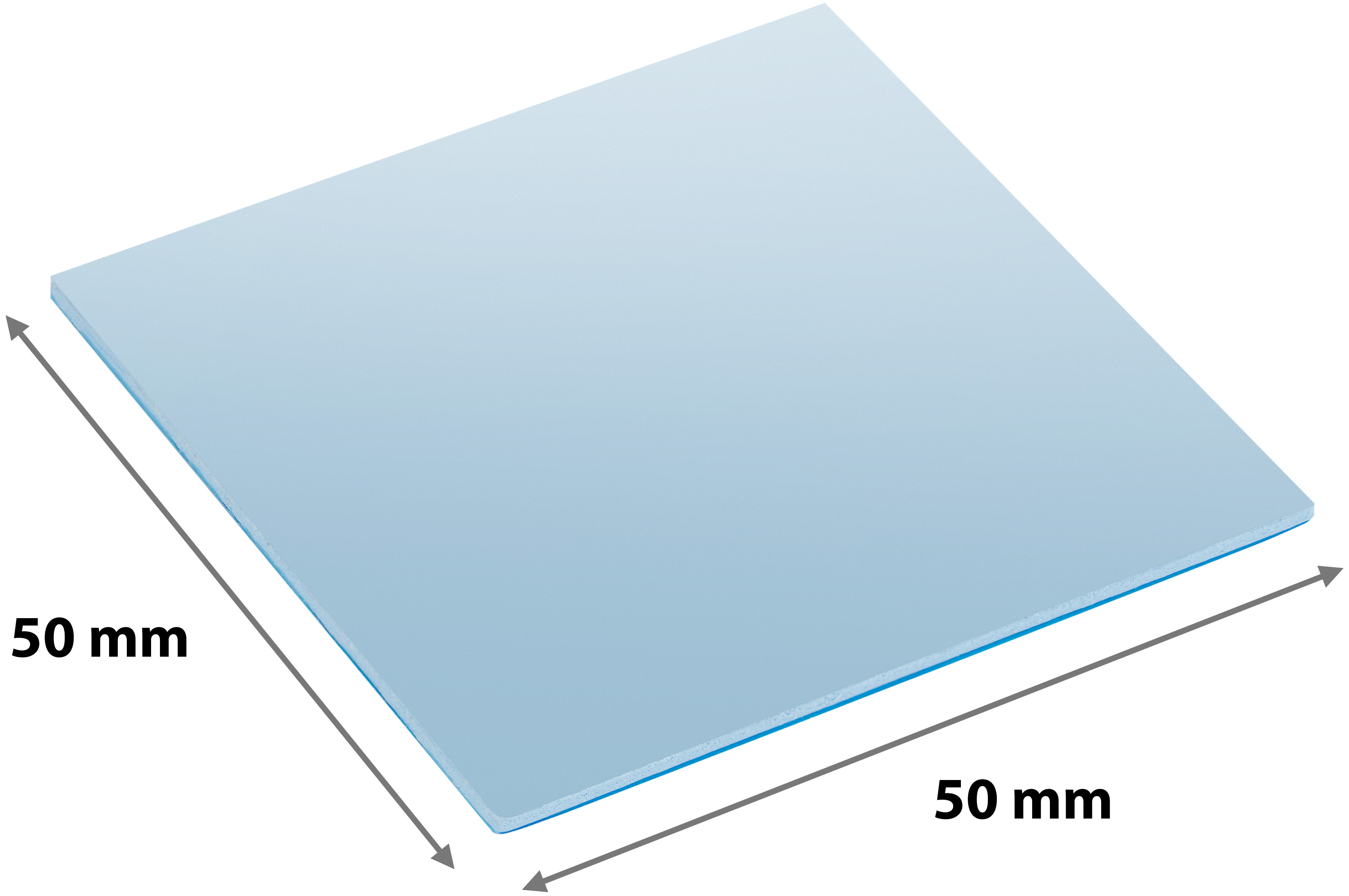 6 Wärmeleitpads 50x50 mm 6 W/mk (je 2x 0,5 mm/1,0 mm/1,5 mm)