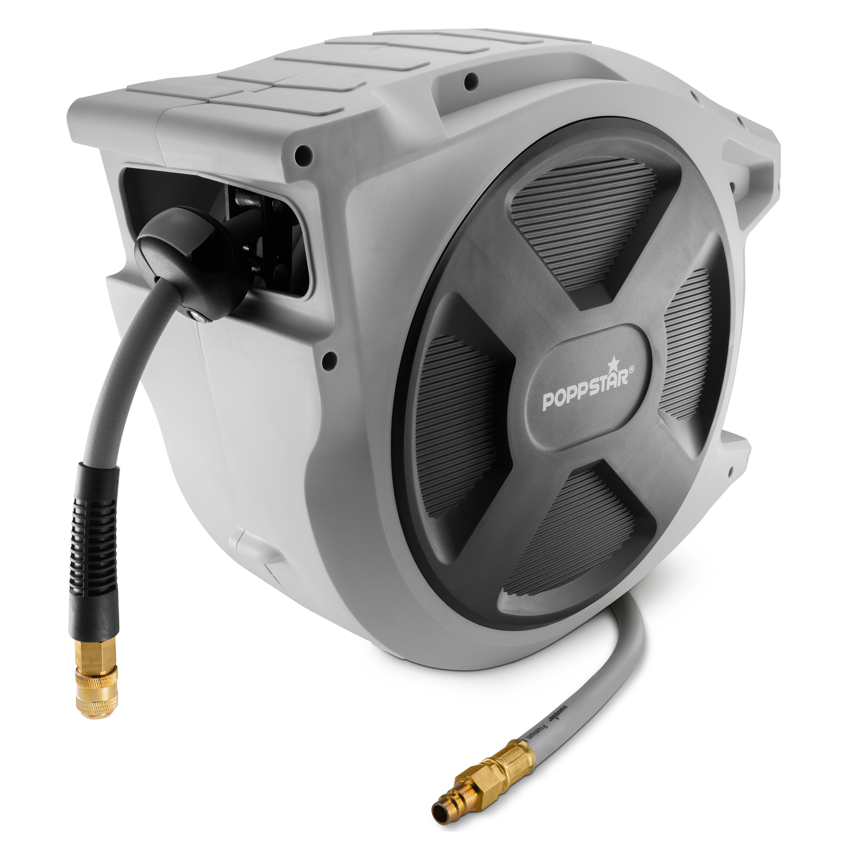 Premium Schlauchtrommel 20m Hybrid PVC Druckluftschlauch