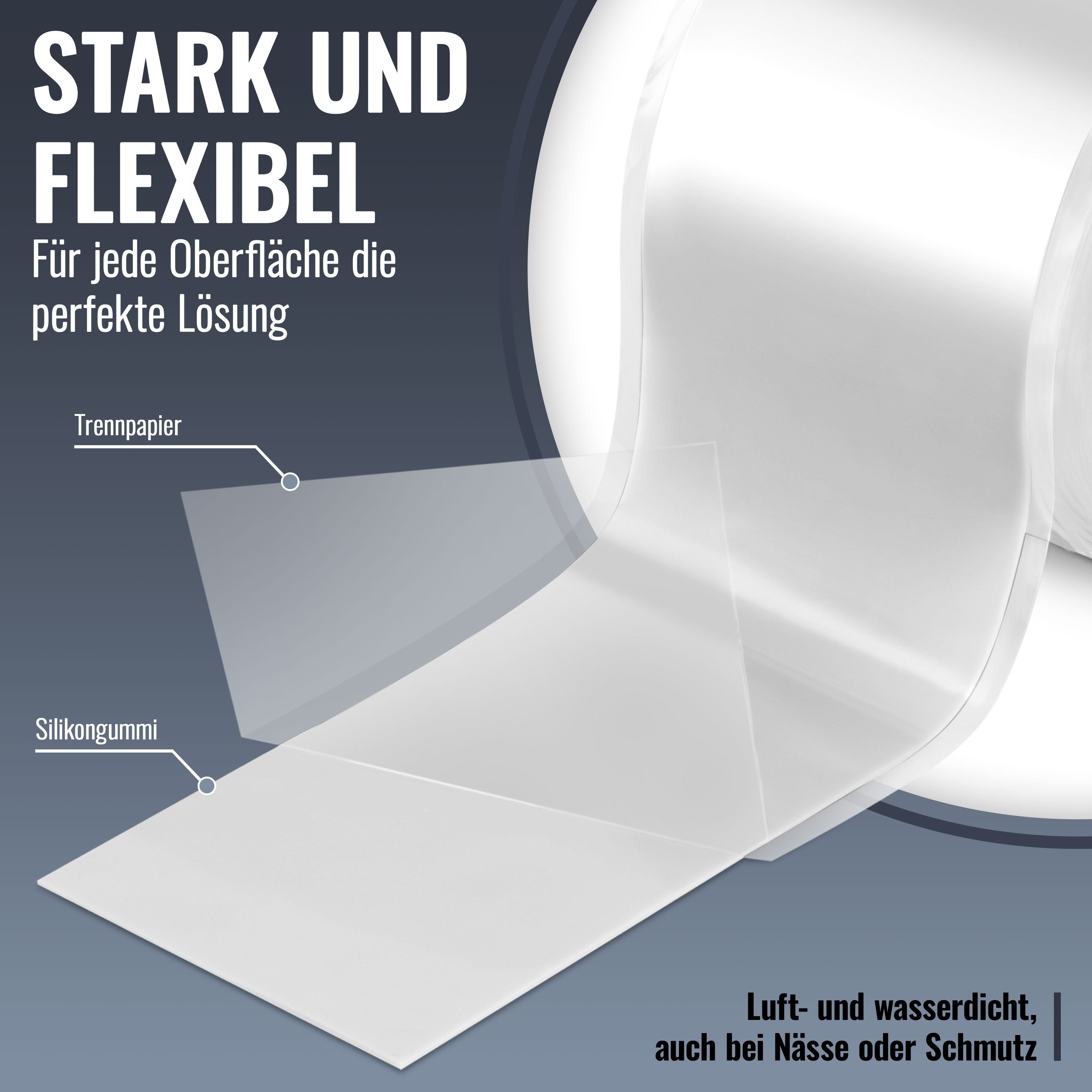 selbstverschweißendes Silikonband weiß 3m x 38mm