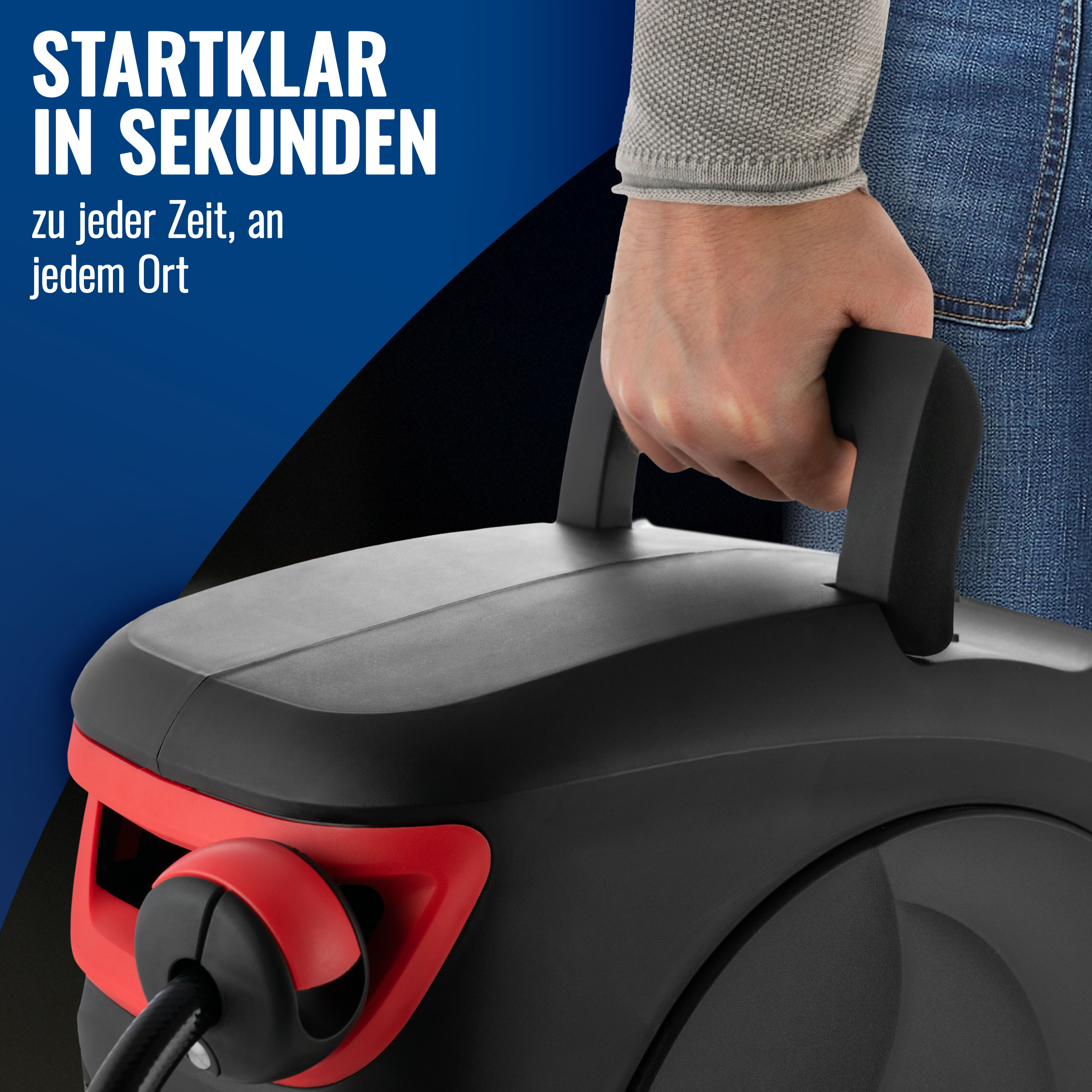 Poppstar Premium Automatik Druckluft Schlauchtrommel mit 15m Hybrid PVC Schlauch Poppstar Premium Automatik Druckluft Schlauchtrommel mit 15m Hybrid PVC Schlauch
