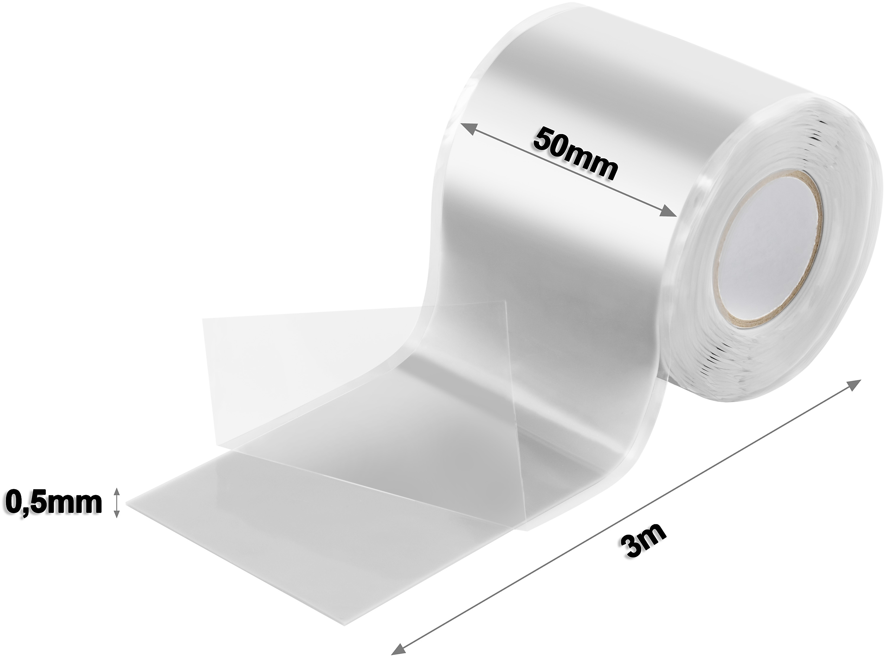 Poppstar selbstverschweißendes Silikonband weiß 3m x 50mm