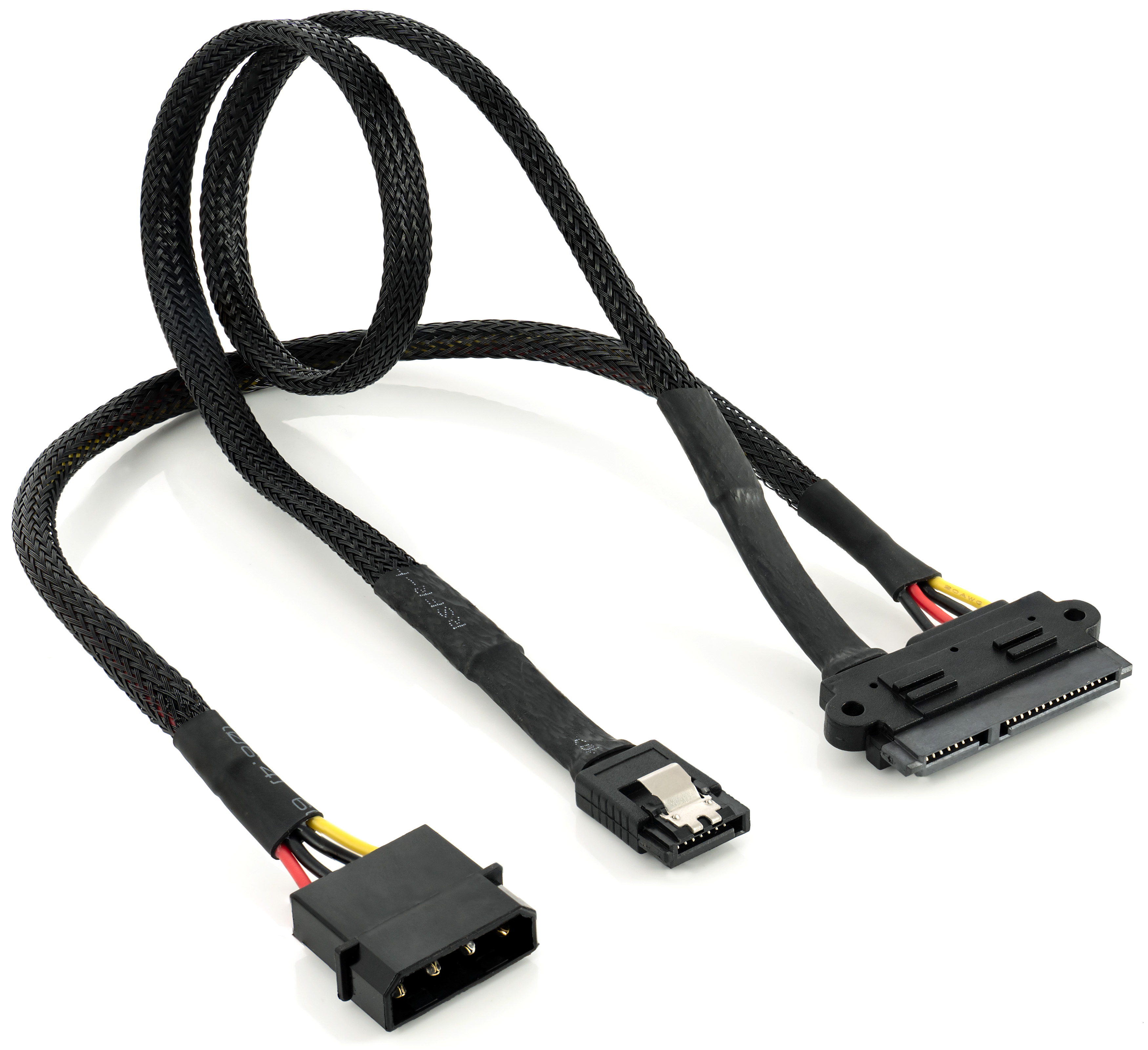 SATA 3 Datenkabel und Molex 4-pin zu 15-pin SATA Stromadapter 
