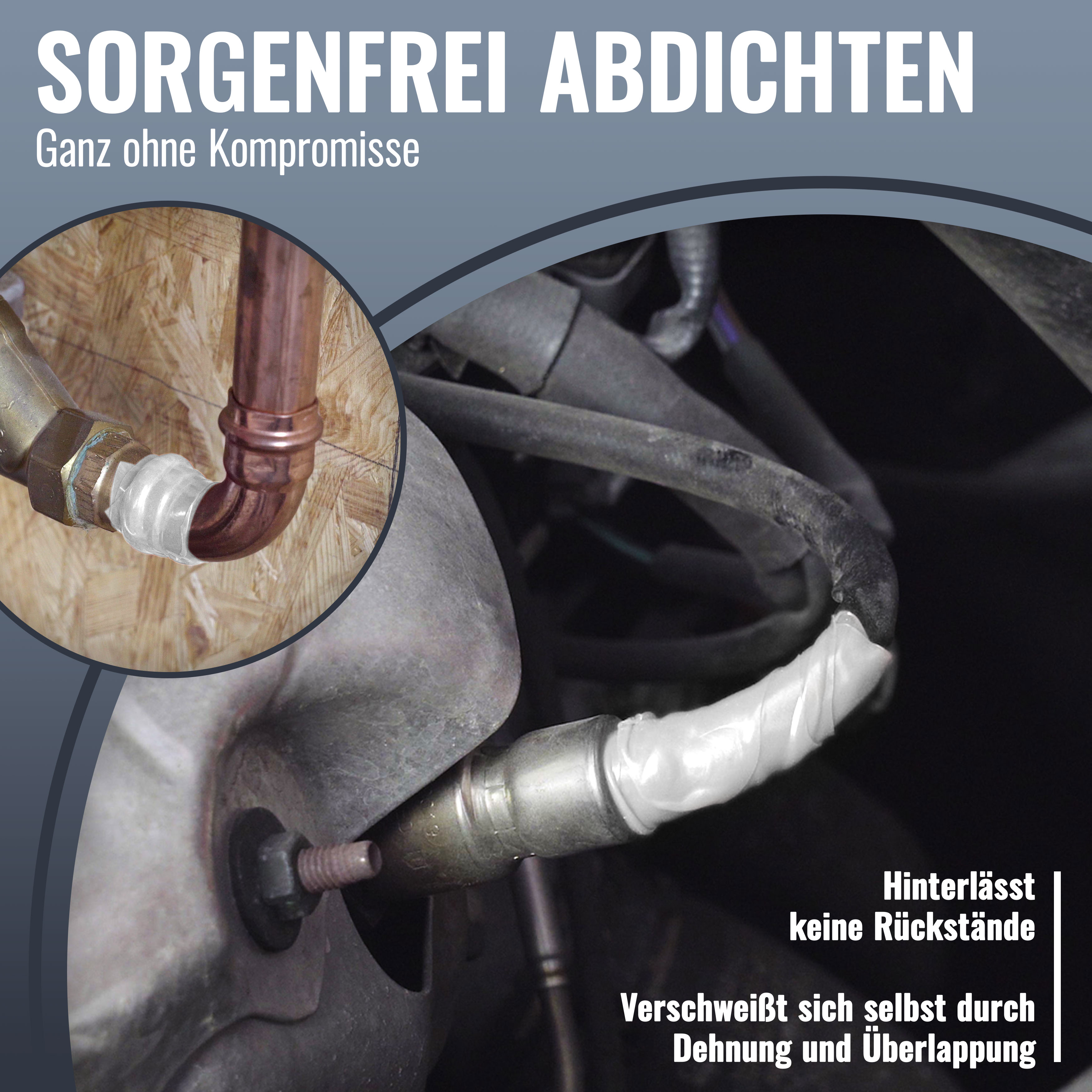 selbstverschweißendes Silikonband weiß 3m x 50mm