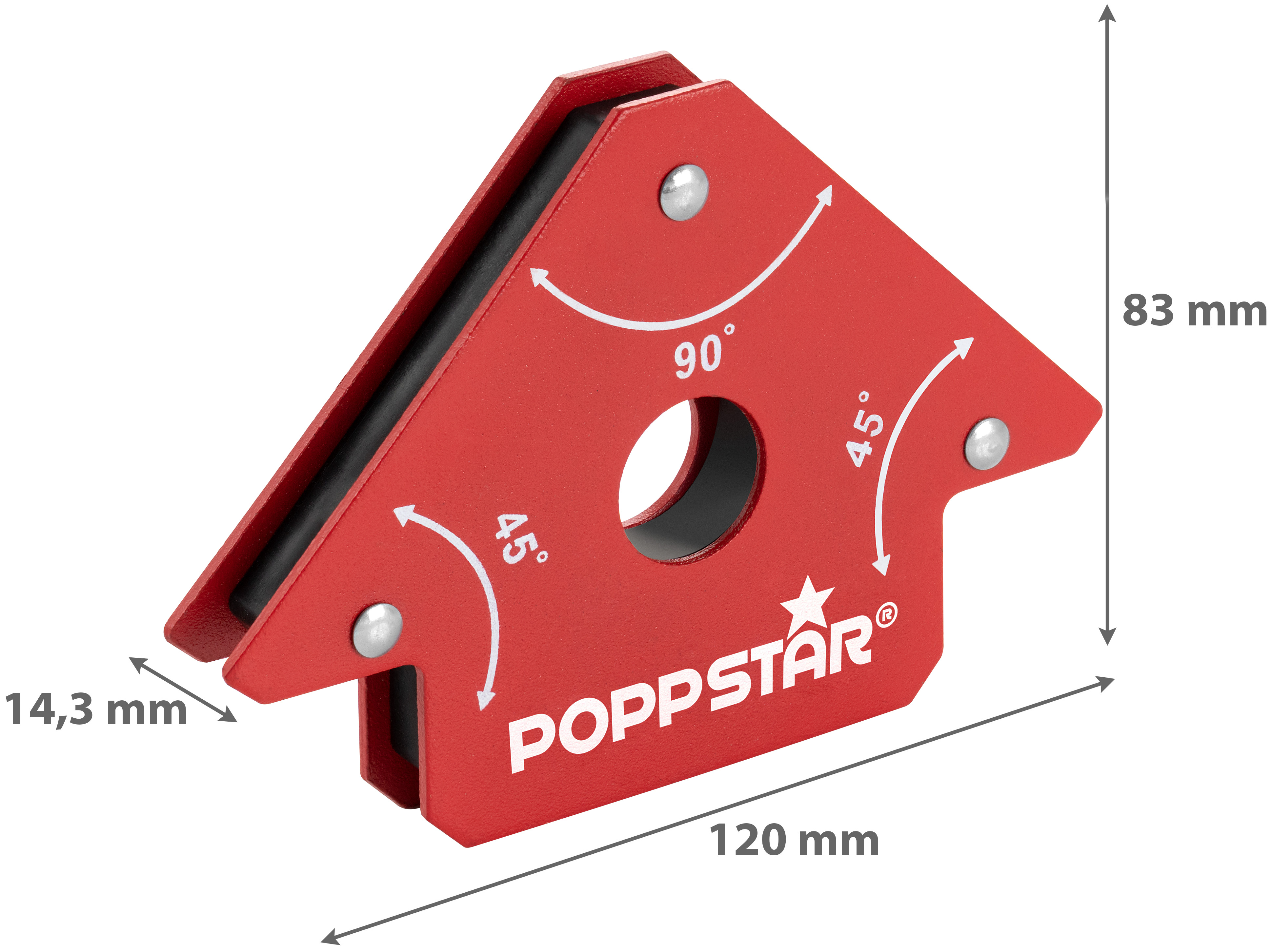 Multi-Winkel Magnet Schweißmagnete 4er Set - 11,3 Kg Haftkraft, Für 45 Multi-Winkel Magnet Schweißmagnete 4er Set - 11,3 Kg Haftkraft, Für 45