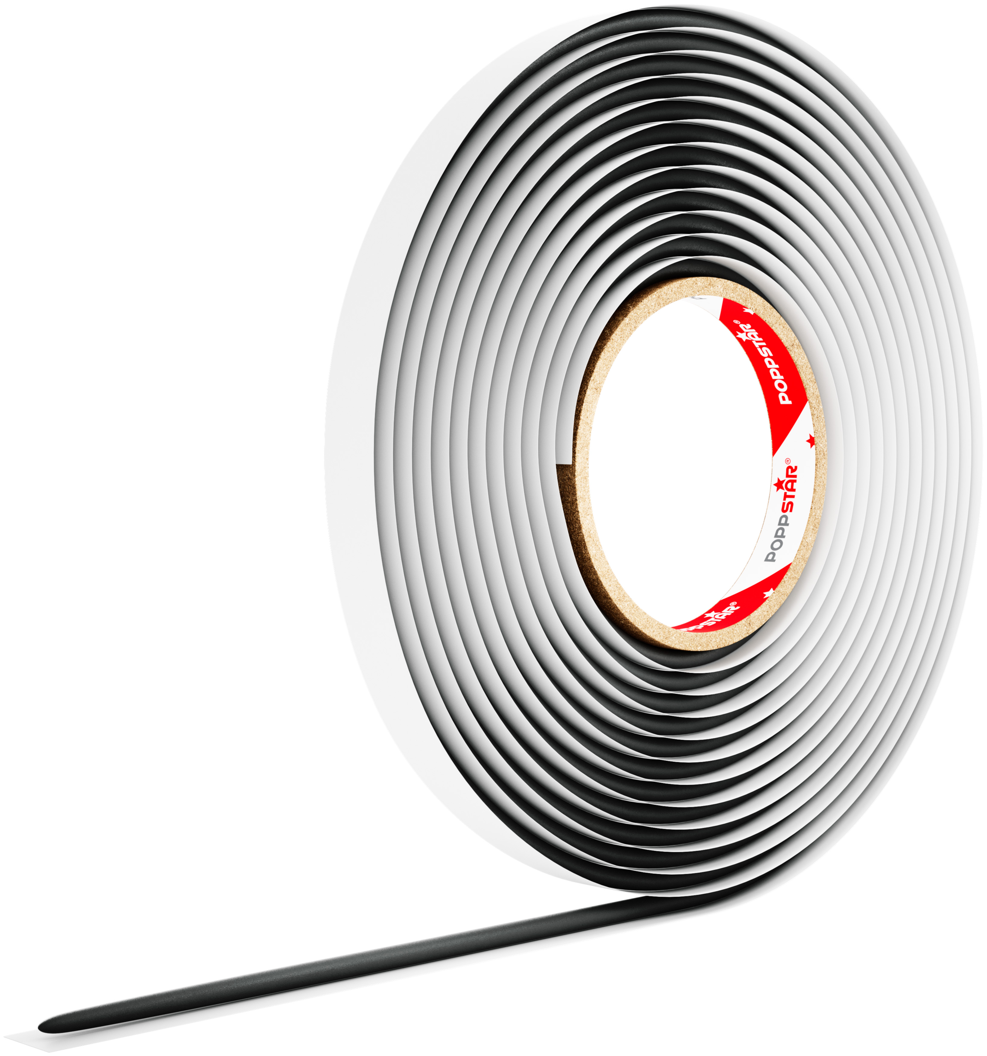 Poppstar Butylrundschnur Klebeband (5m x 6mm) Dichtband, schwarz, selbstklebend