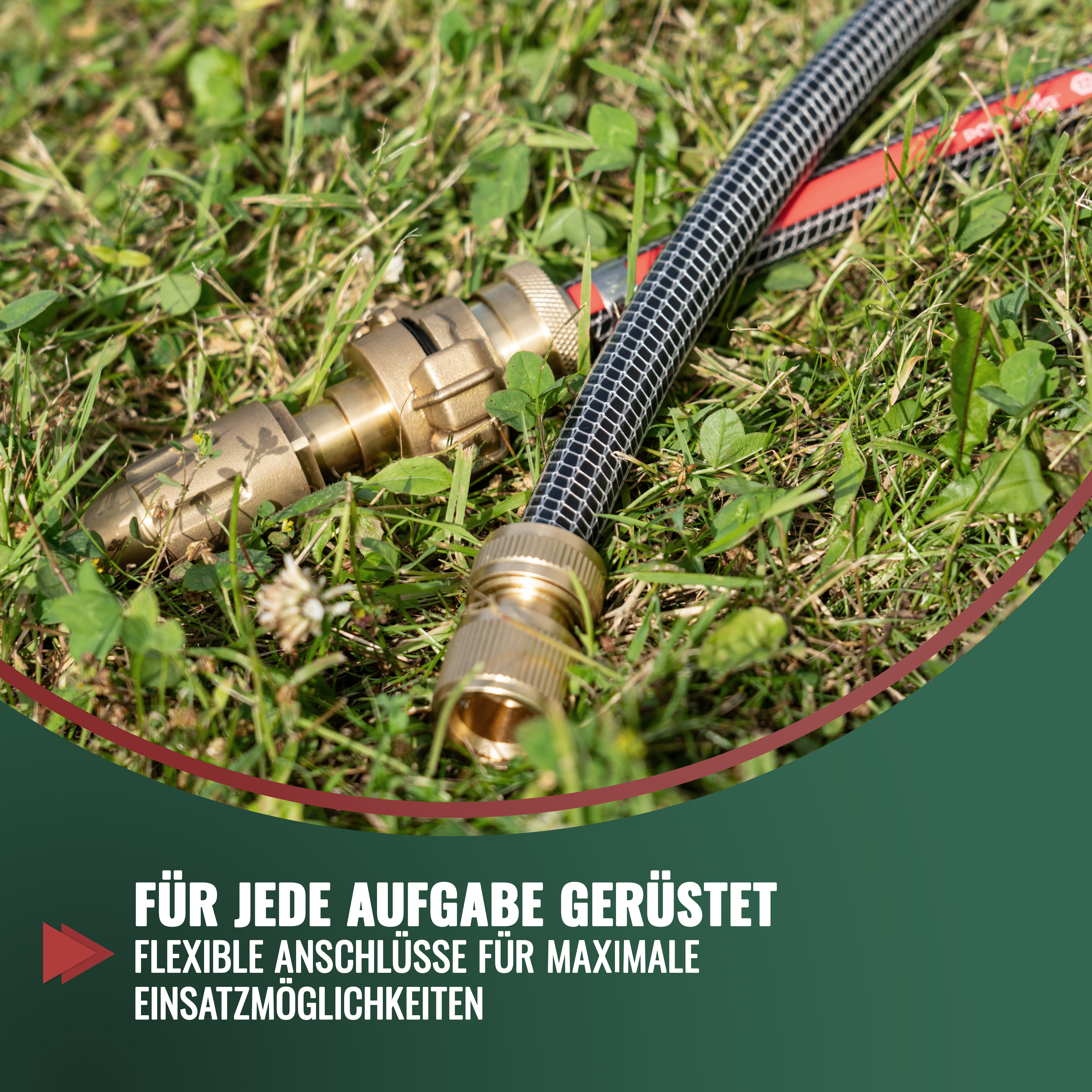 PVC Gartenschlauch 50m, 19mm/24mm (3/4 Zoll), 4-lagig, 7 bar