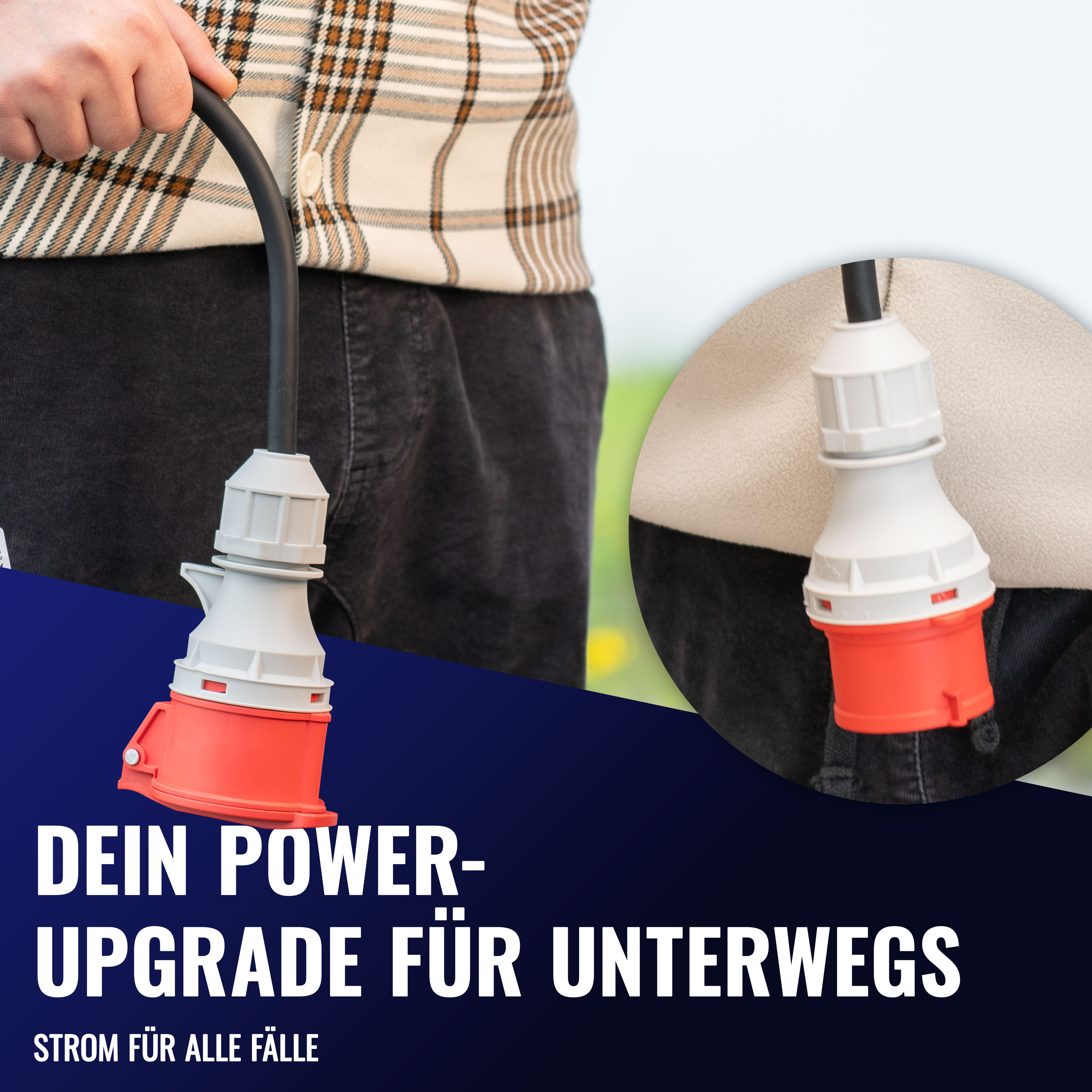 Starkstrom Verlängerungskabel 10m (CEE 16A 5-polig, 400V, IP44)