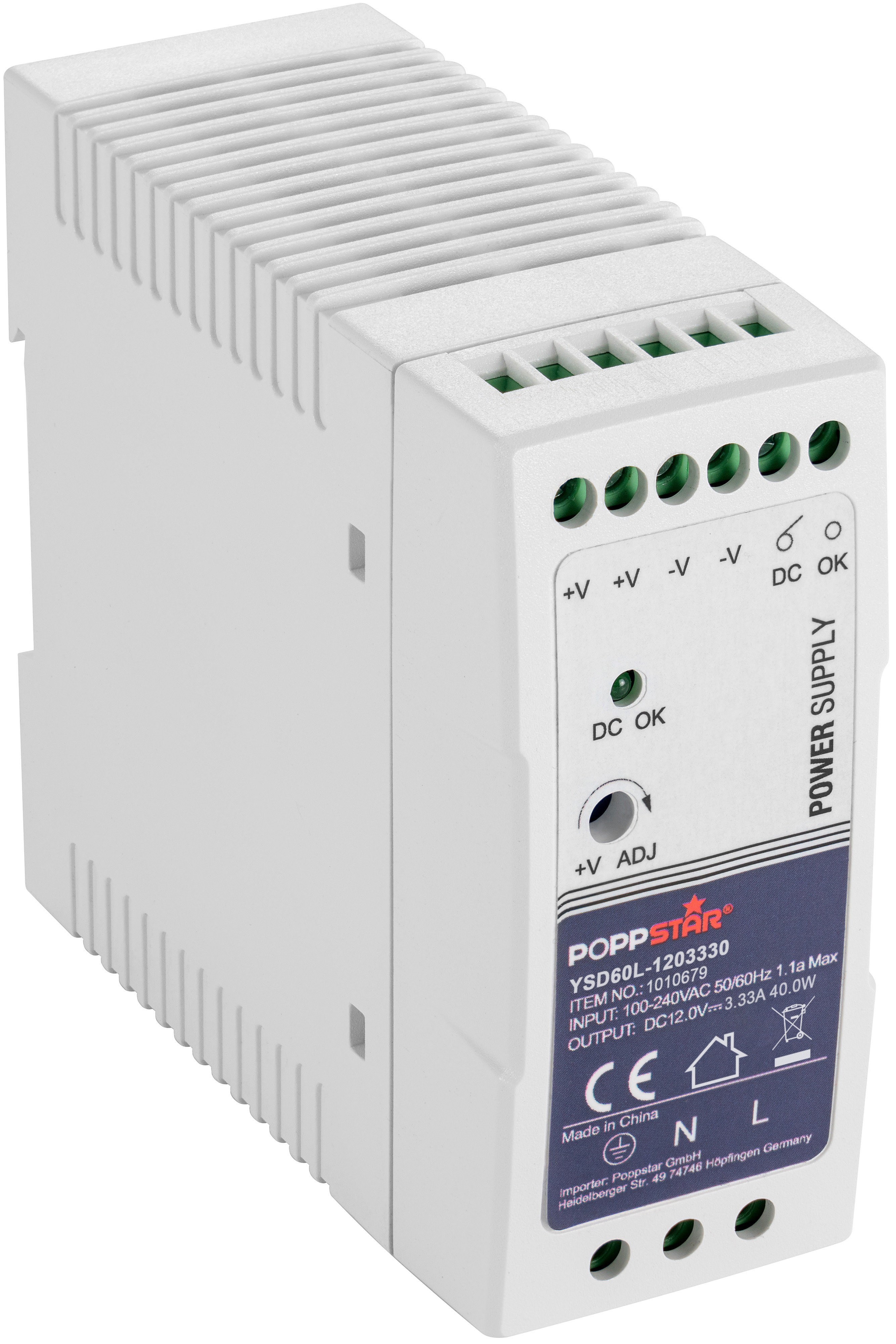 DIN Rail Netzteil 1,5A Lumonic BDR-30-24 Hutschienennetzteil – 24 V, 36 W, 100–240 VAC, Überlastschutz, Für Schaltschrank & Industrie DIN Rail Netzteil 1,5A Lumonic BDR-30-24 Hutschienennetzteil – 24 V, 36 W, 100–240 VAC, Überlastschutz, Für Schaltschrank & Industrie