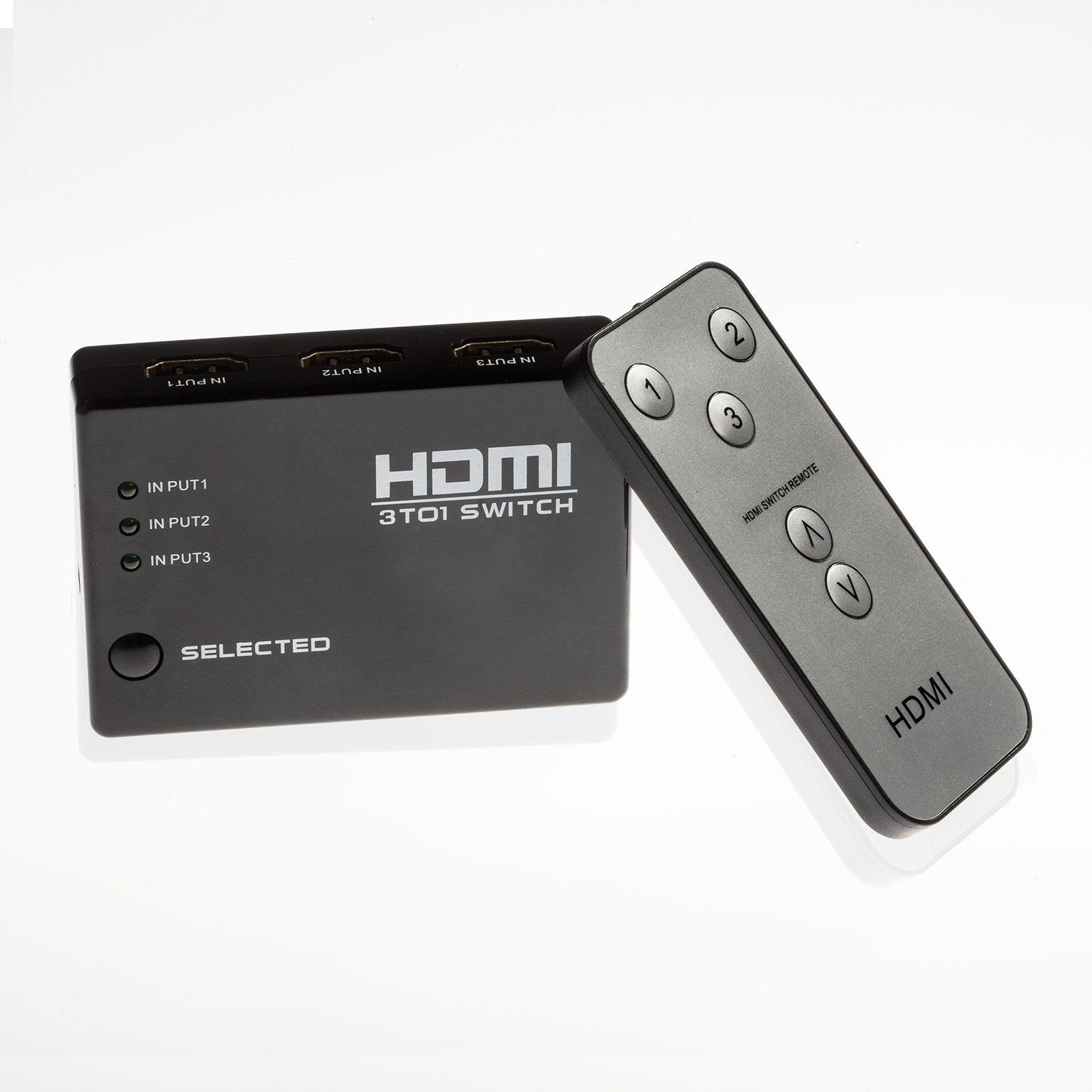 Poppstar Full HD 3-Port HDMI Hub Switch Verteiler 3D Ready bis 1080p auto switch