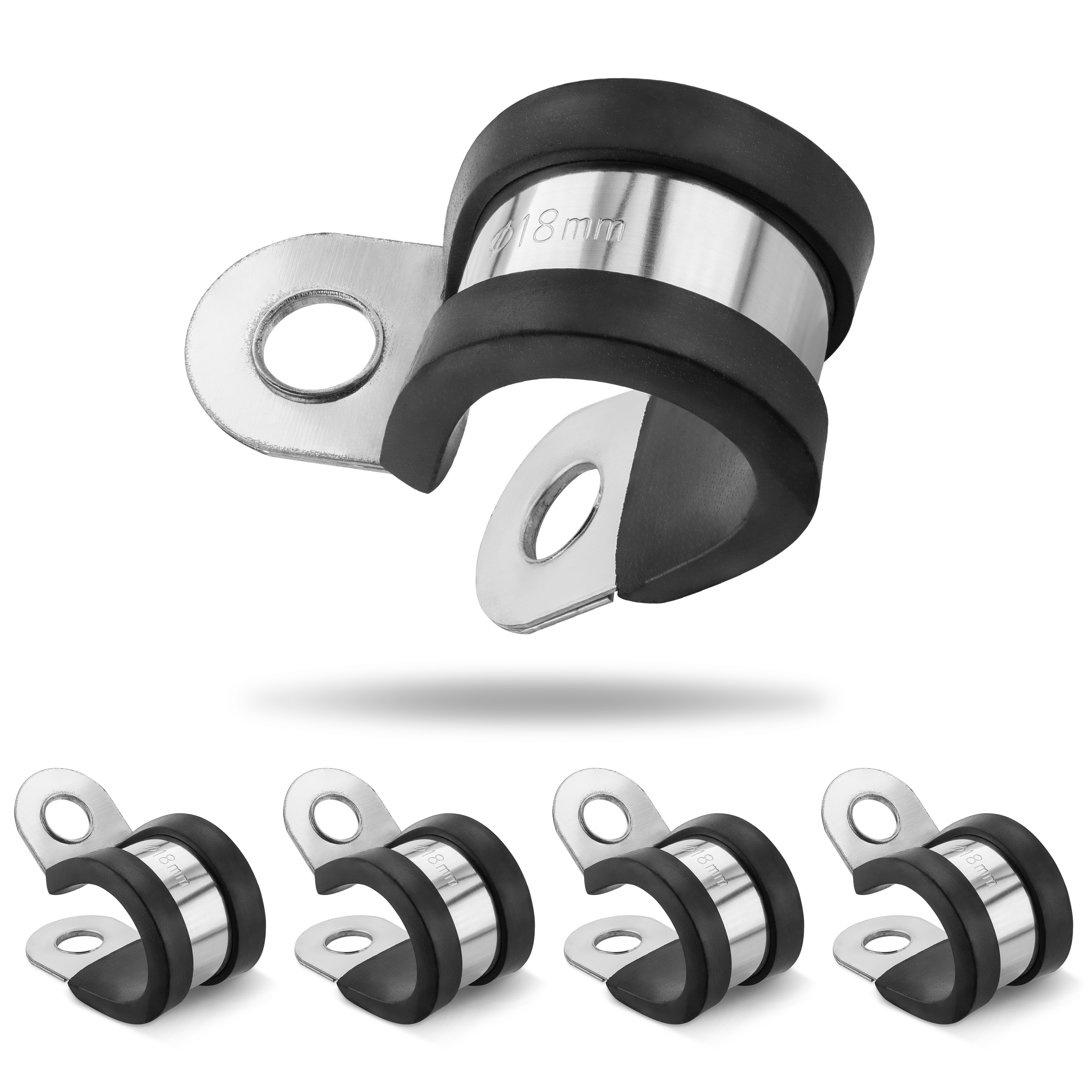 Poppstar 5 Edelstahl Schlauchschellen 40-60mm mit Bandbreite 9mm, W4-Qualität Poppstar 5 Edelstahl Schlauchschellen 40-60mm mit Bandbreite 9mm, W4-Qualität