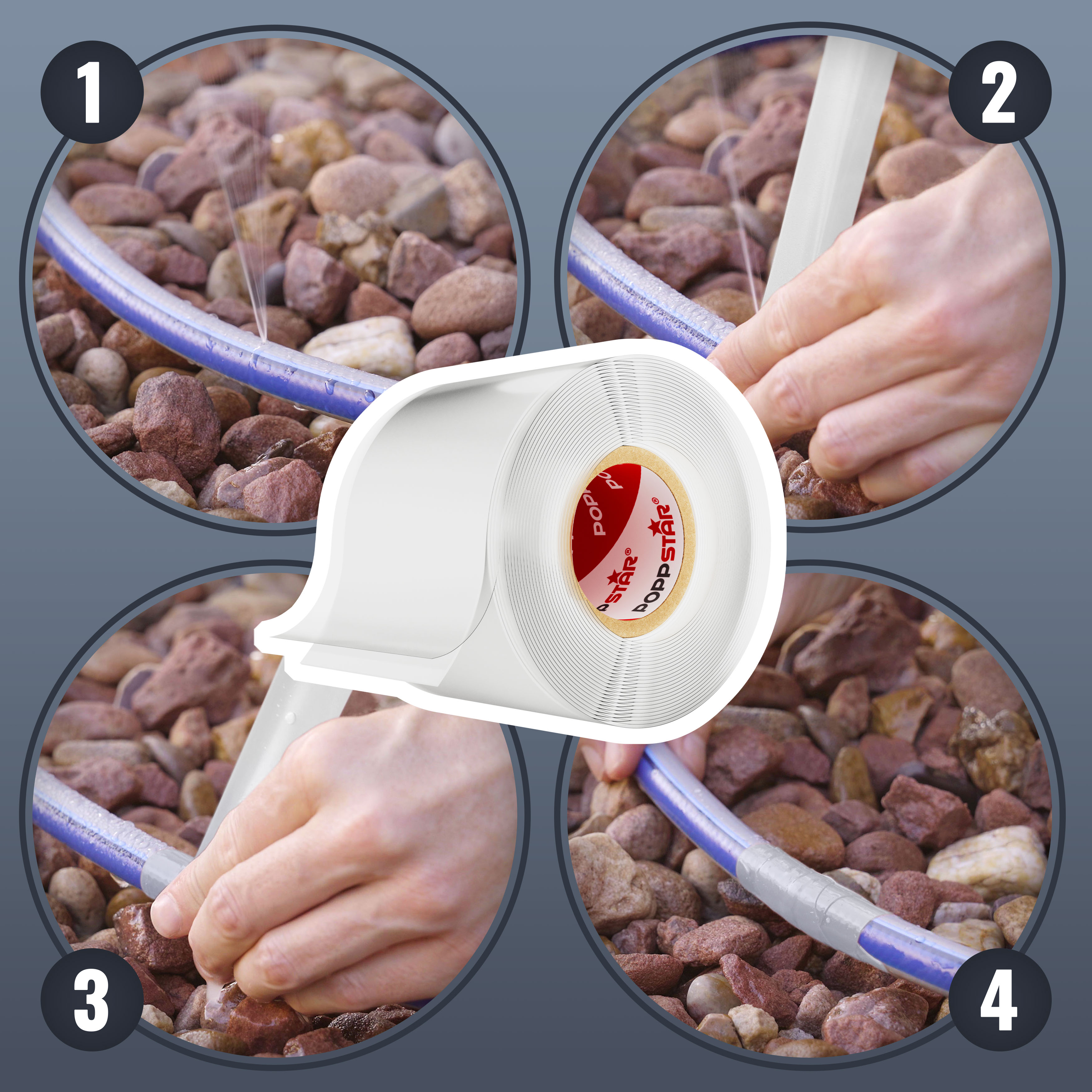 selbstverschweißendes Silikonband weiß 3m x 38mm