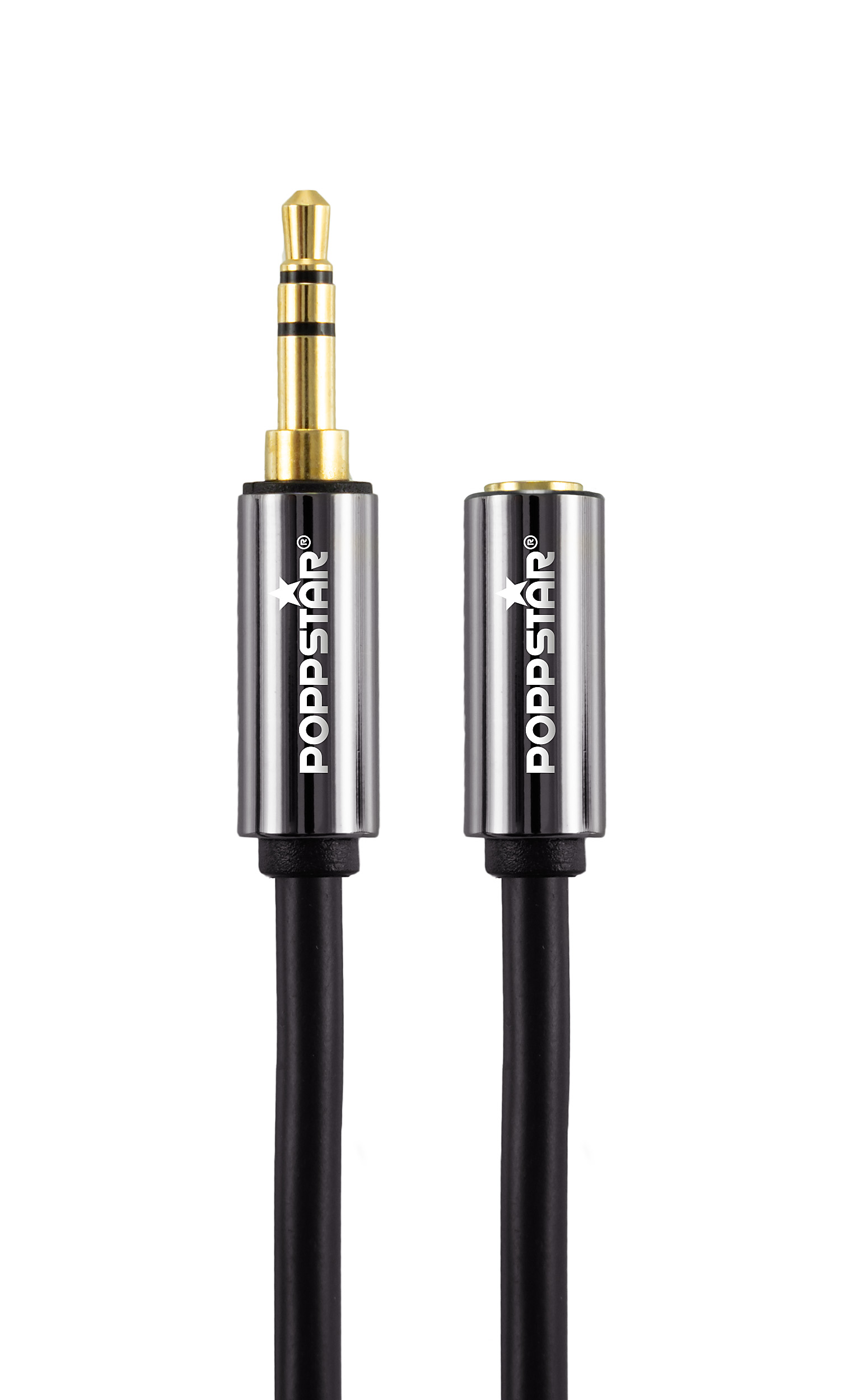 HQ Audio-Klinkenkabel 0,5 m mit Klinkenstecker auf Buchse 3,5 mm