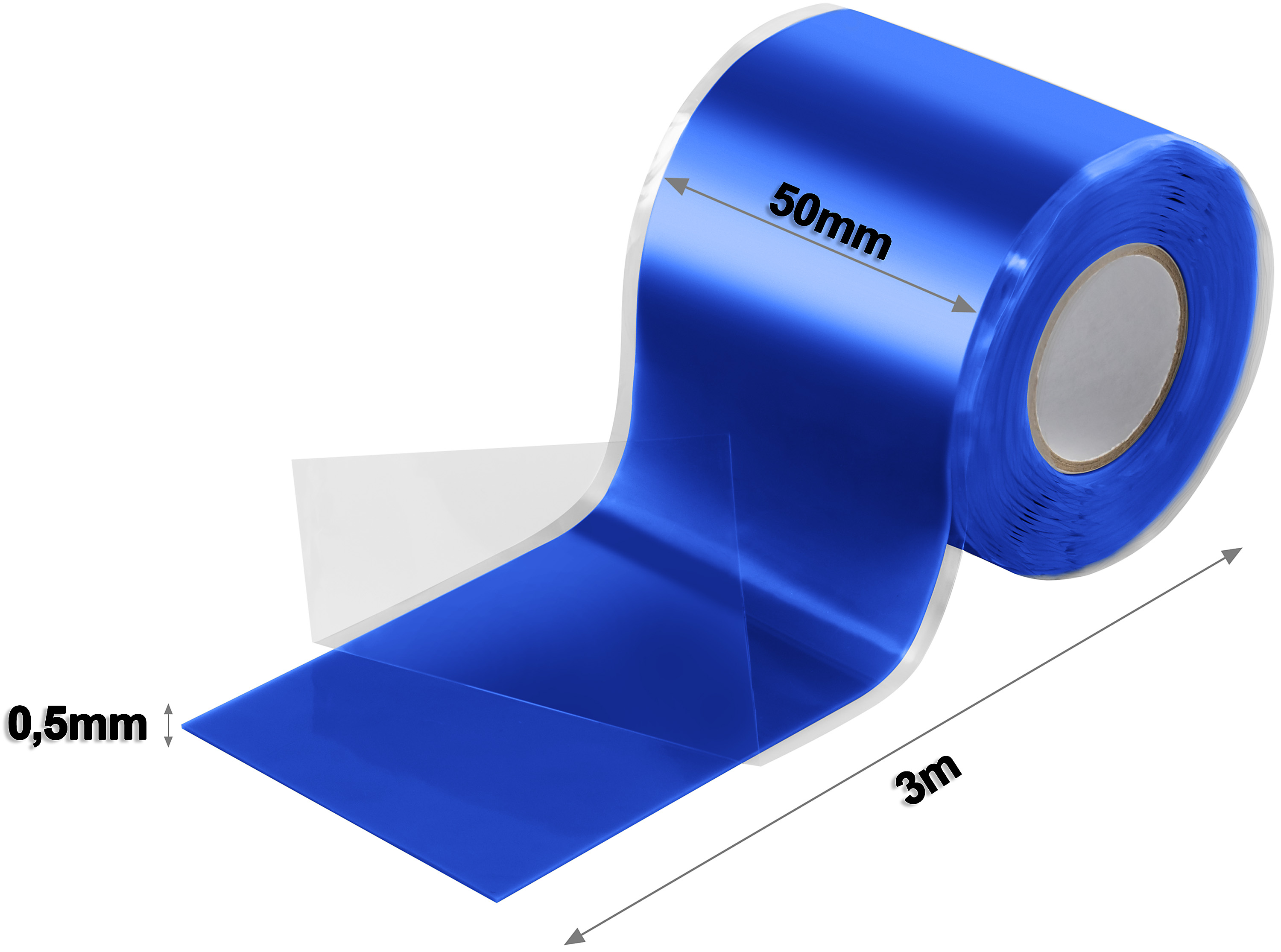 Poppstar selbstverschweißendes Silikonband blau 3m x 50mm