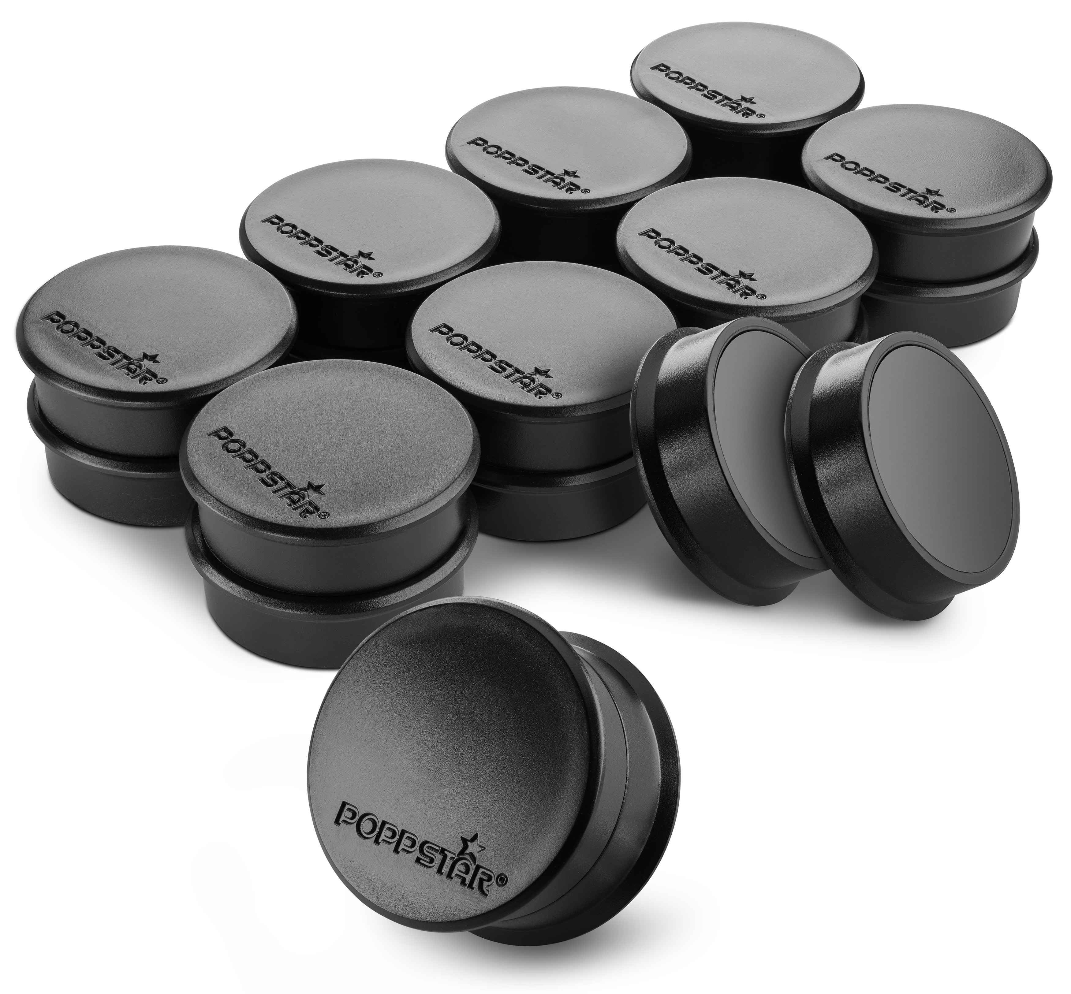 Whiteboard Magnete schwarz (38x11,5 mm, bis 2,5), 20 Stück