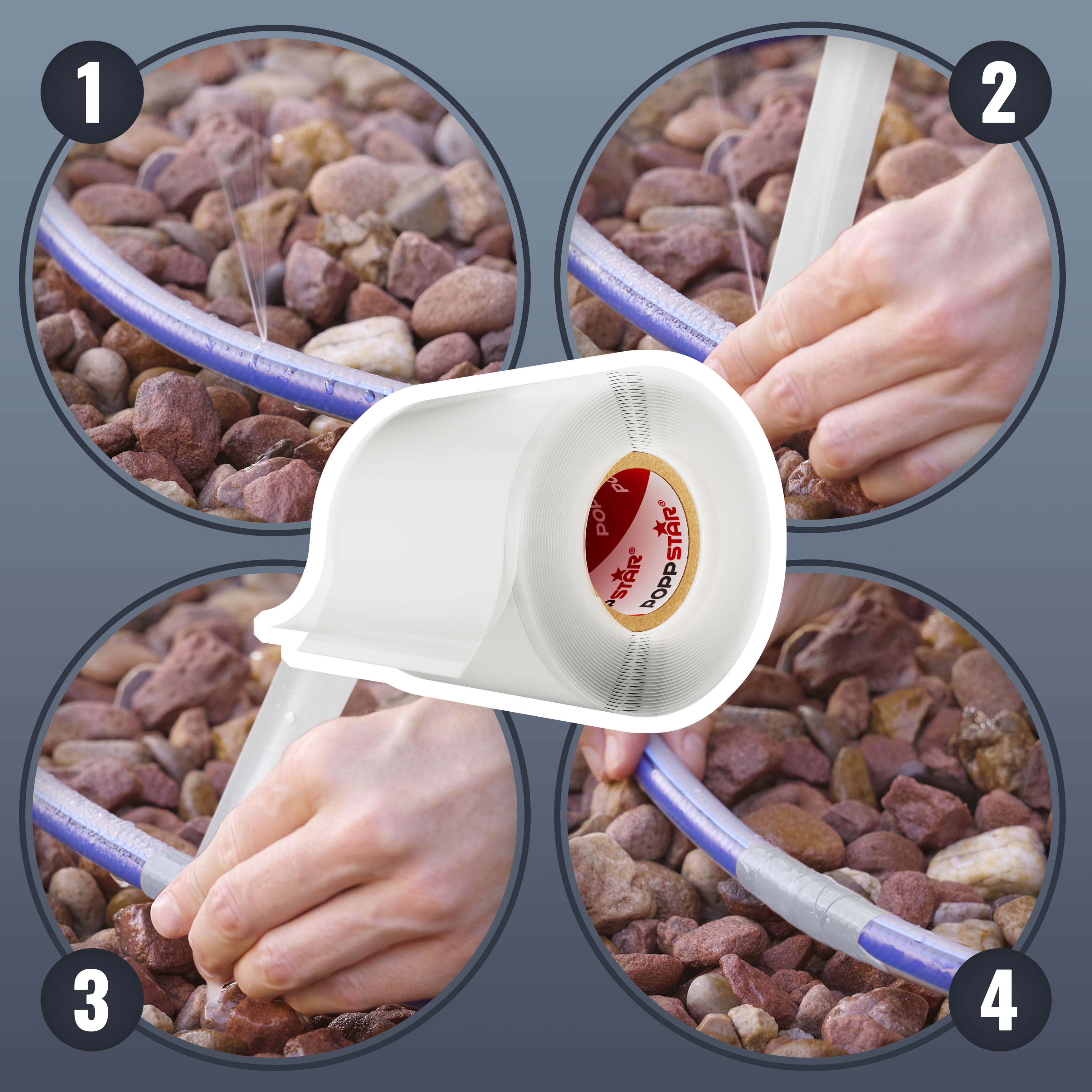selbstverschweißendes Silikonband weiß 3m x 50mm