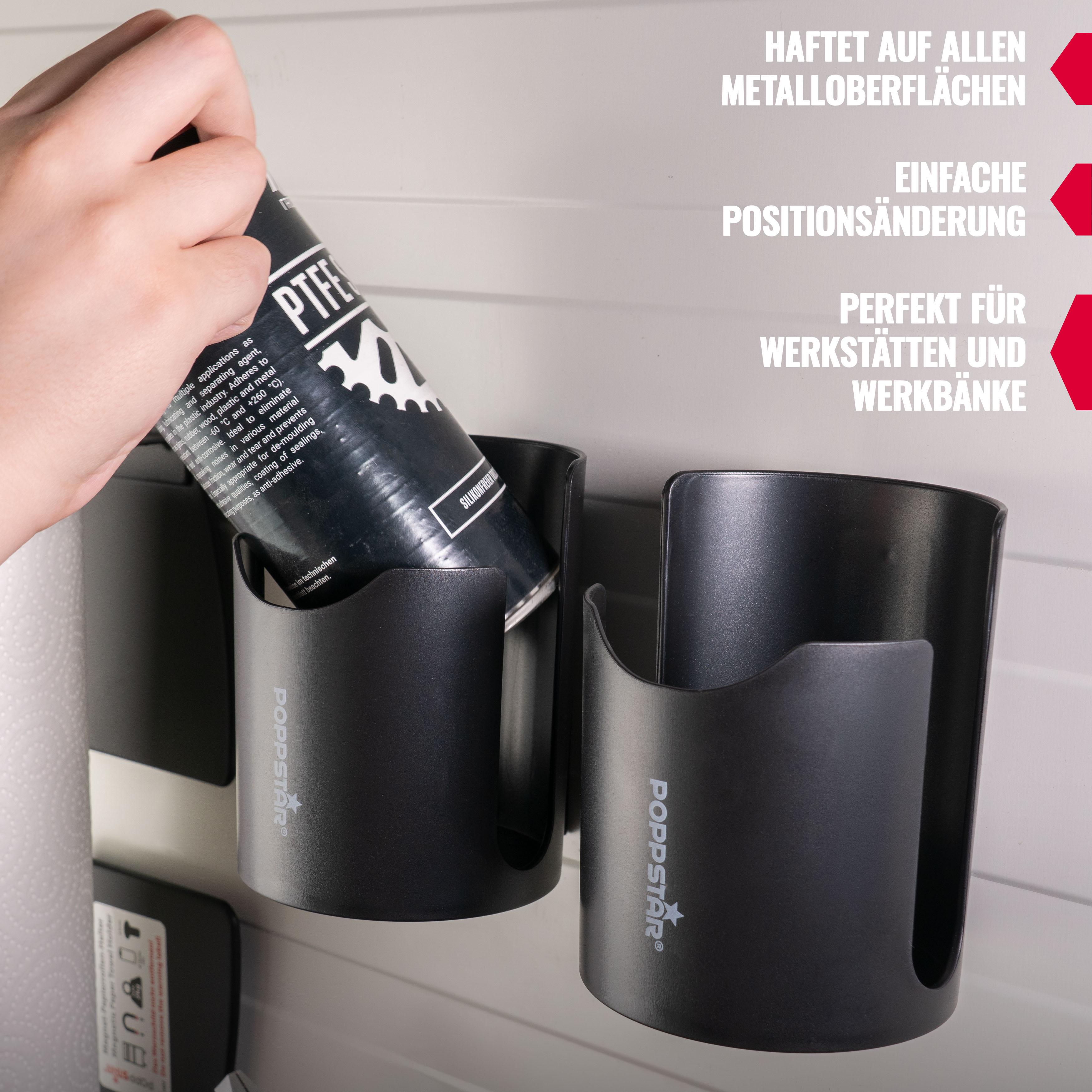 Werkzeug-Ablage Set mit Kastenablage und Becherhaltern