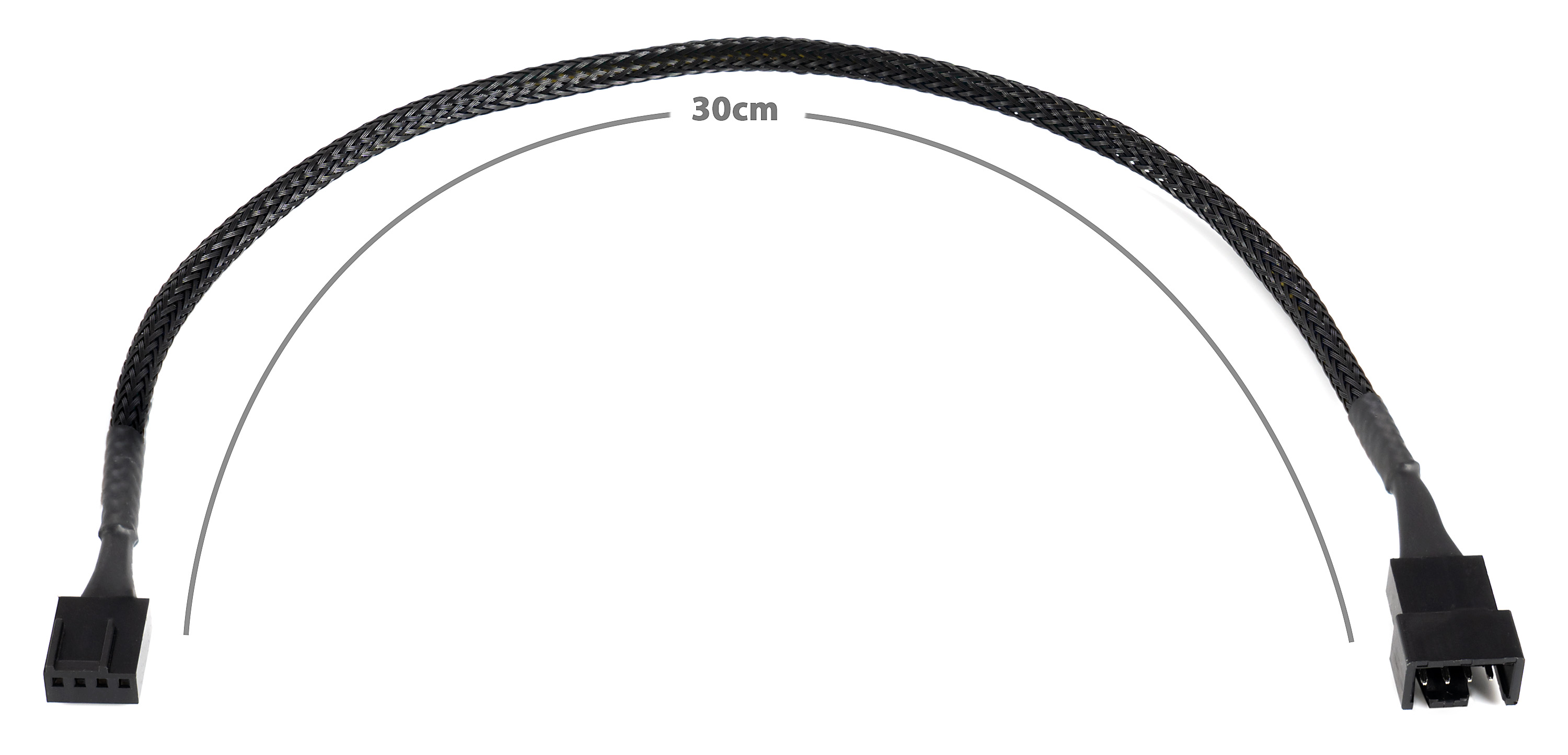 PWM Y Kabel Lüfter (Buchse auf 2x Stecker) + 30cm Verlängerung 