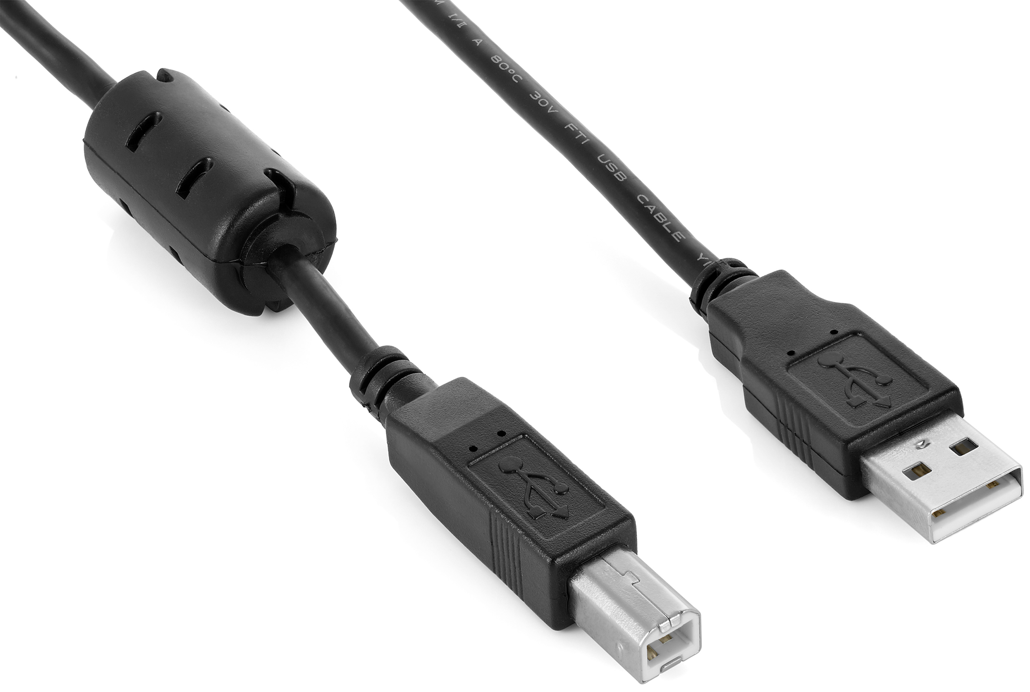 USB-Druckerkabel Anschluss USB-A auf USB-B, Kabel 100cm