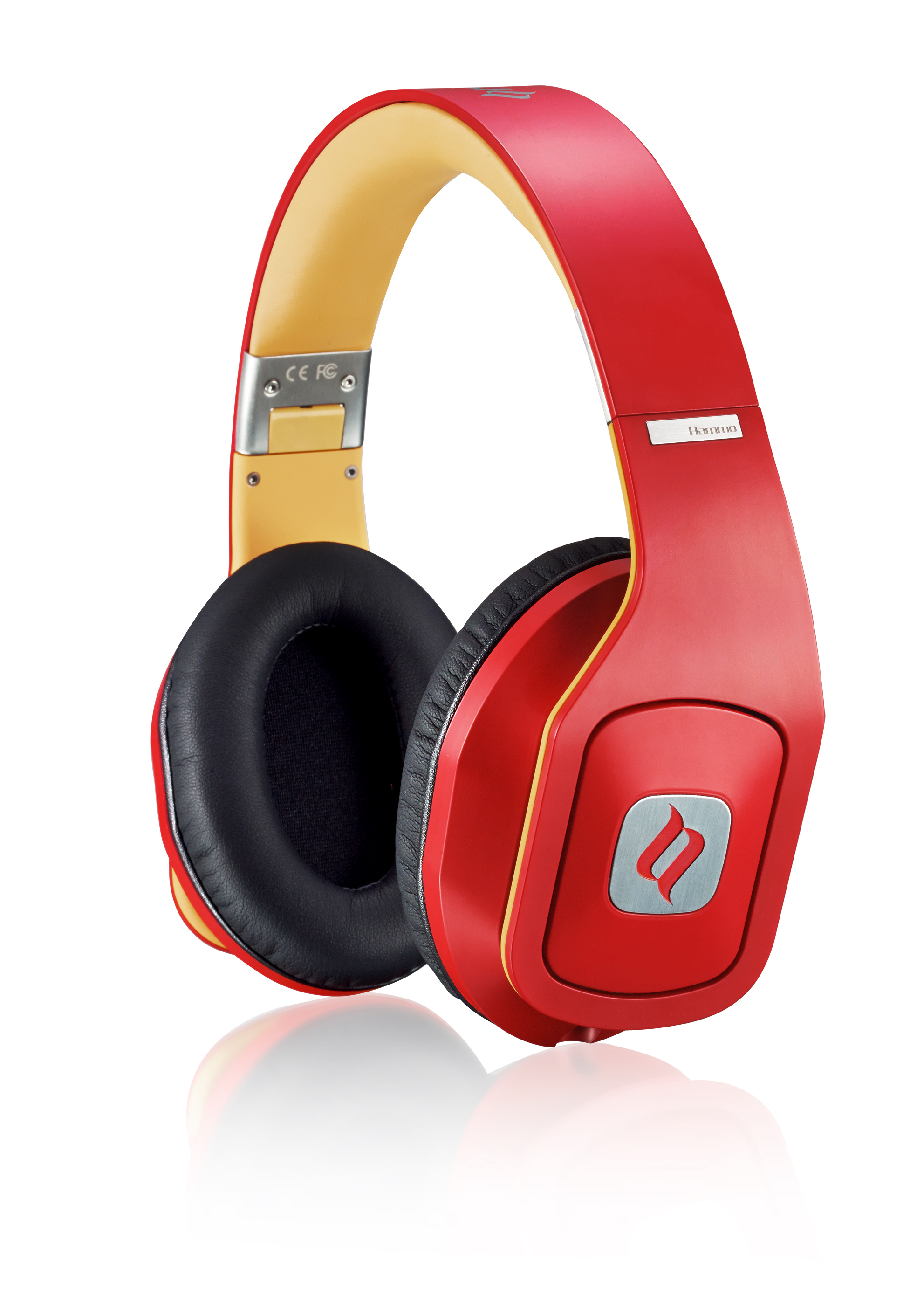 Noontec MF3118(R) Hammo Stereo On-Ear-Kopfhörer mit Mikrofon rot
