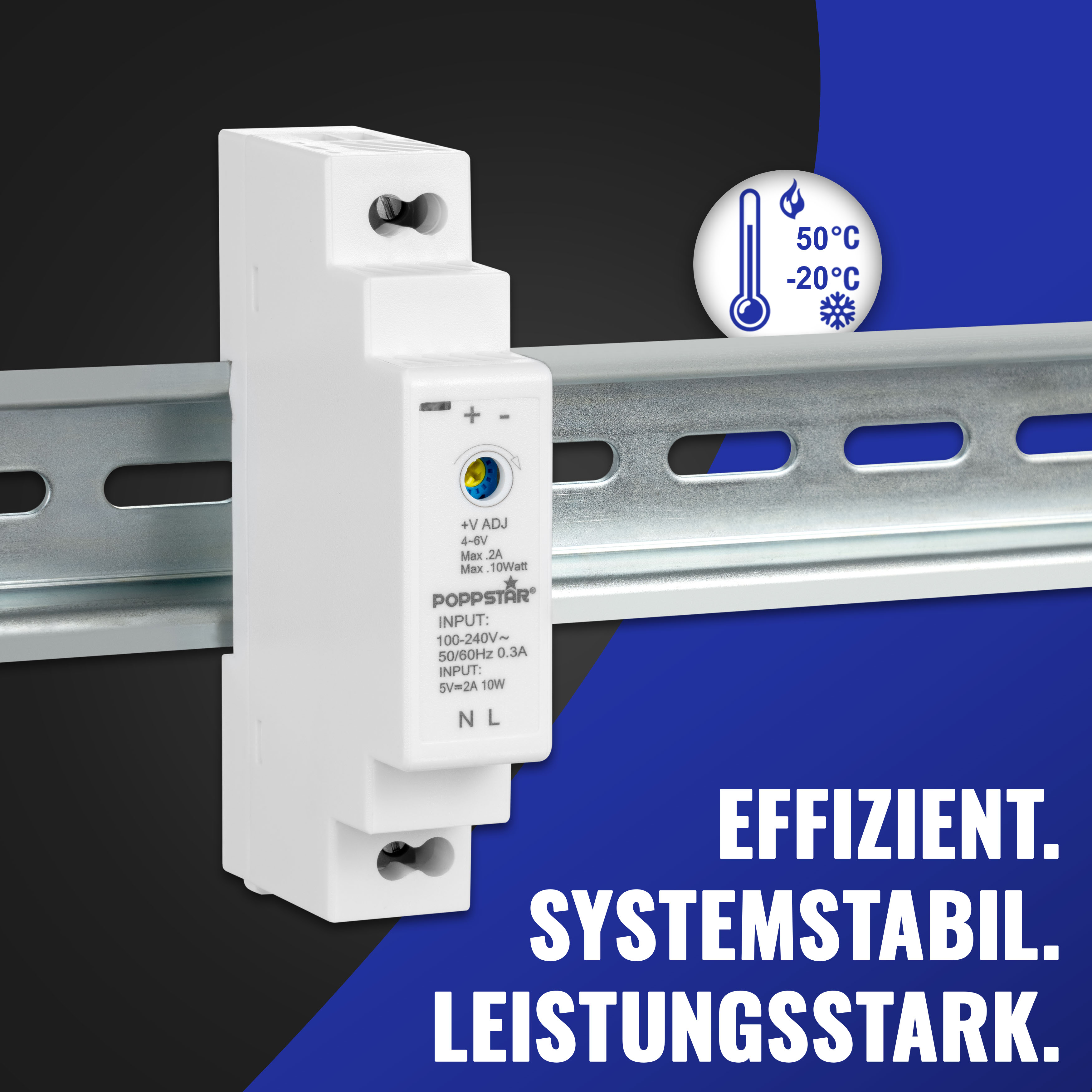 Netzteil für Hutschiene 5V DC 2A 10W (Input 100-240V AC)