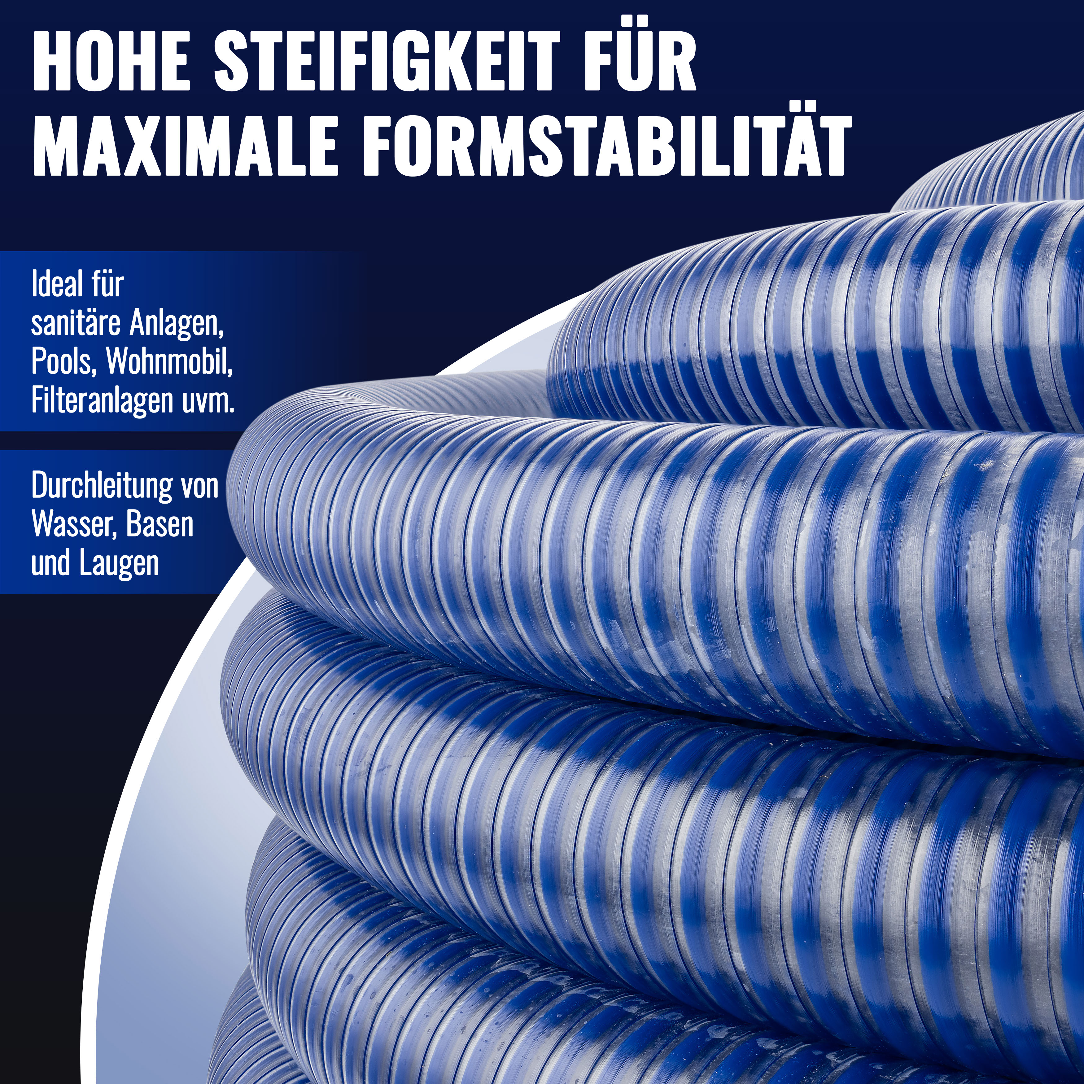 Poppstar PVC Saugschlauch 1 1/4" Spiralschlauch 40m Wasserschlauch ID/AD 32/40mm