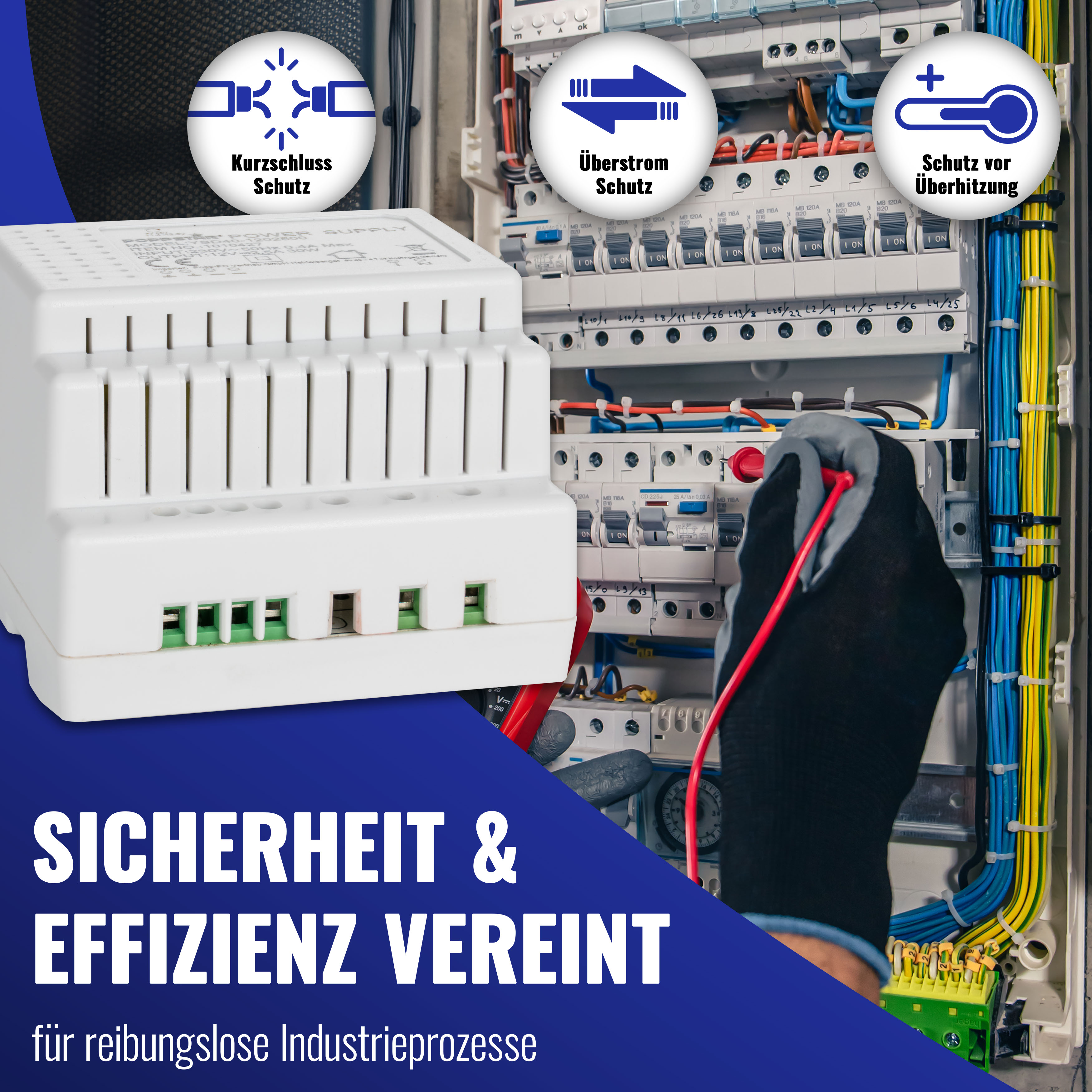 Netzteil für Hutschiene 12V DC 2,5A 30W (Input 100-240V AC)
