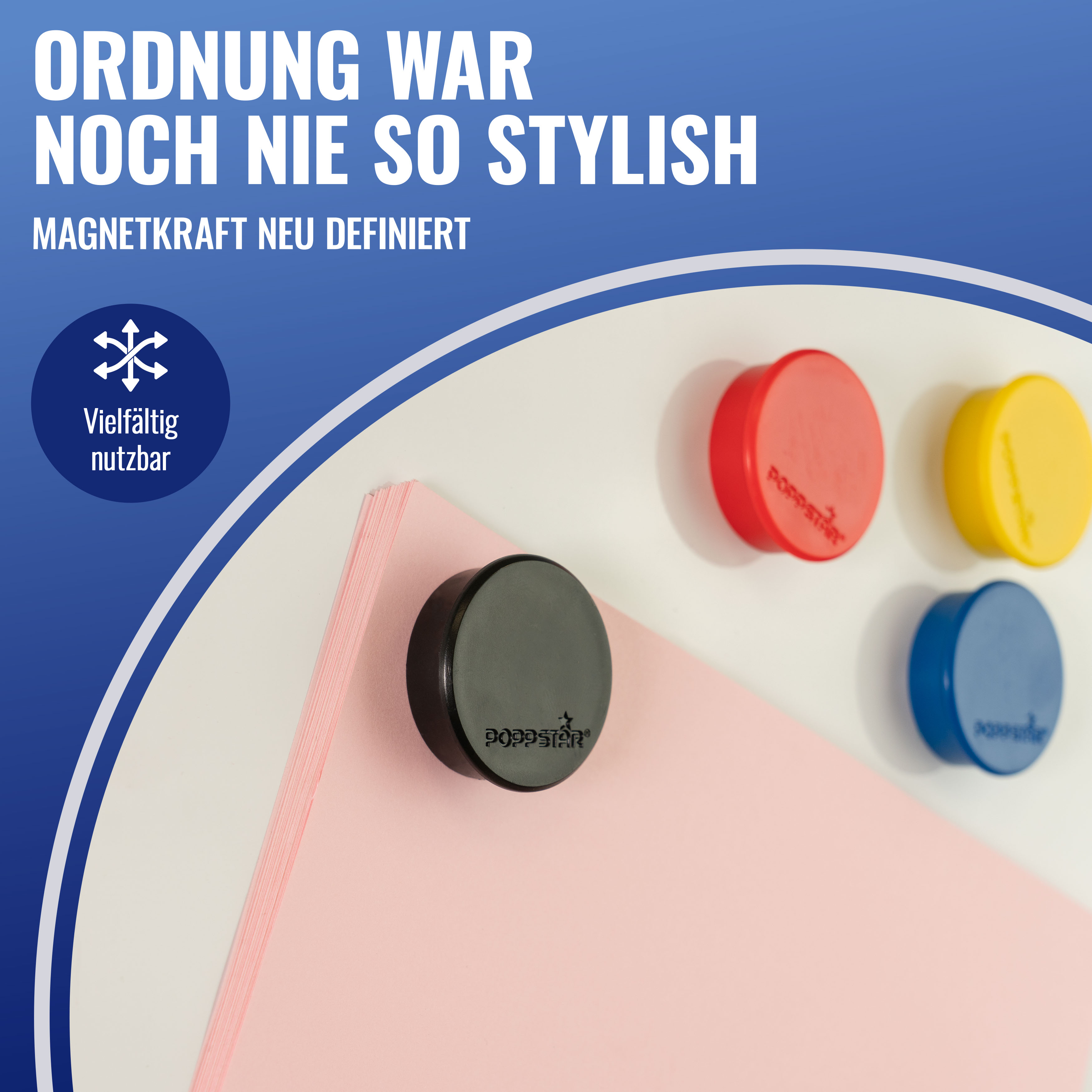 Whiteboard Magnete bunt (38x11,5 mm, bis 2,5), 20 Stück