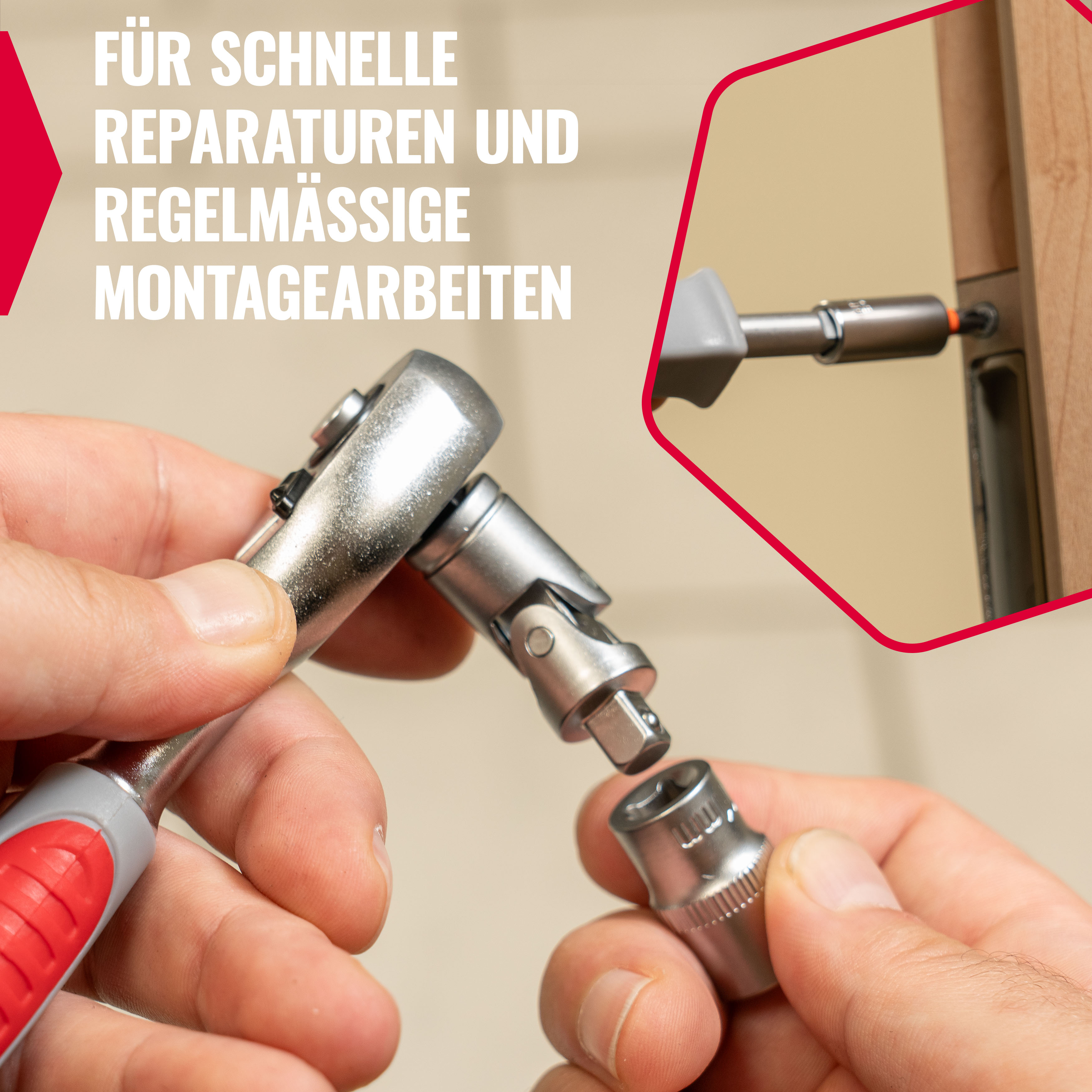 Werkzeugkoffer 38-teilig, 1/4 Zoll Steckschlüsselsatz