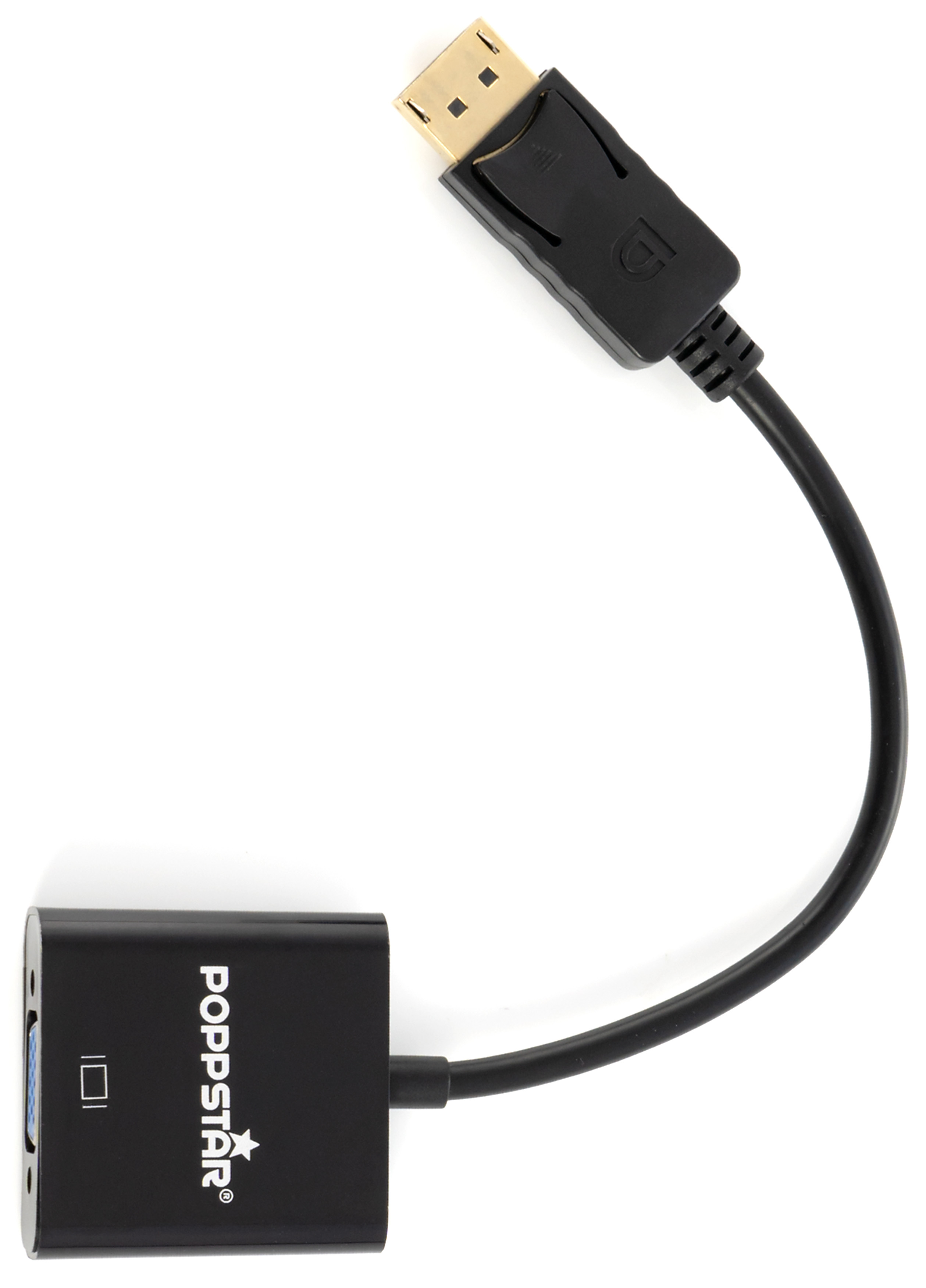Adapterkabel Displayport auf VGA Buchse 26cm, schwarz